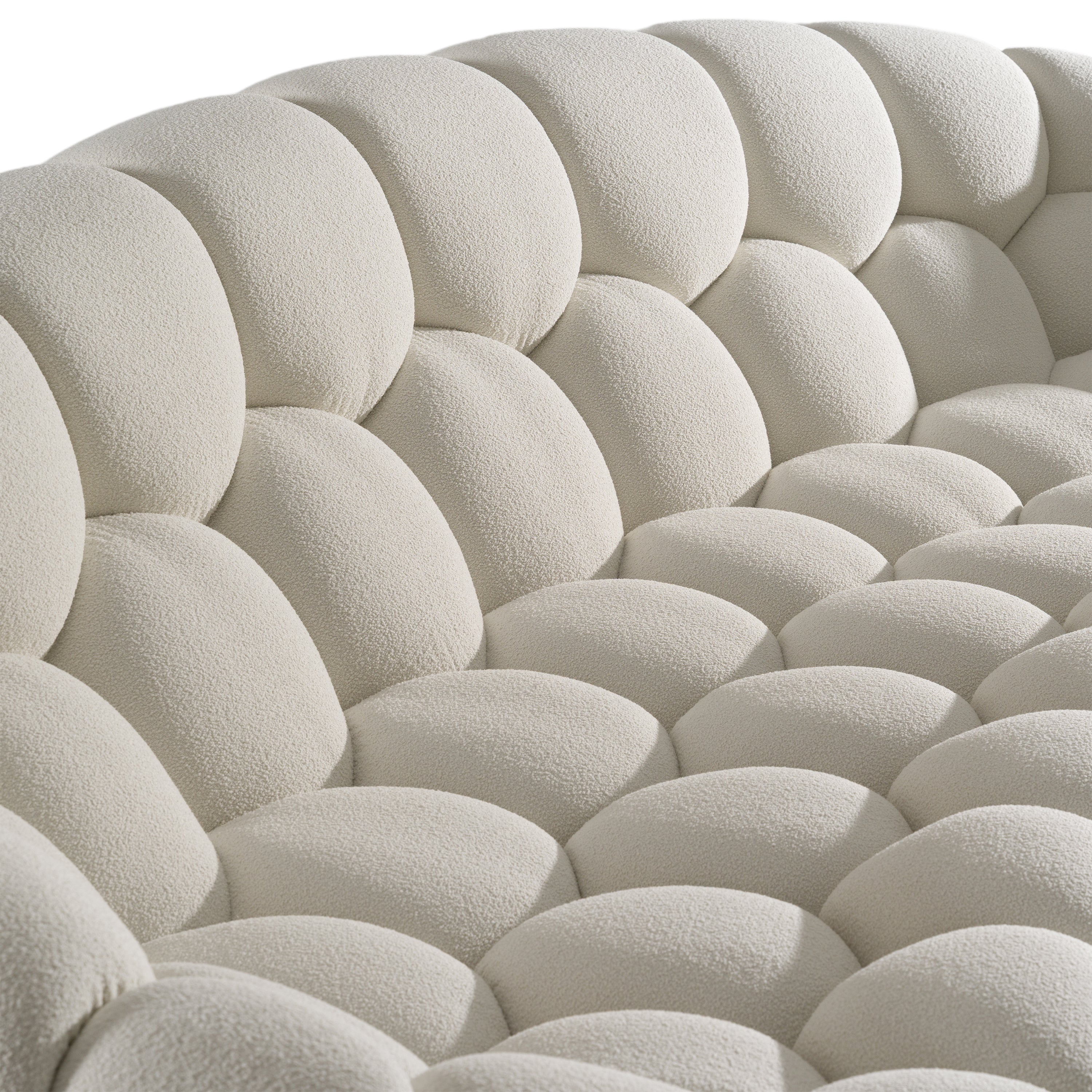 Yolonda Modern Curved Fabric Sofa
