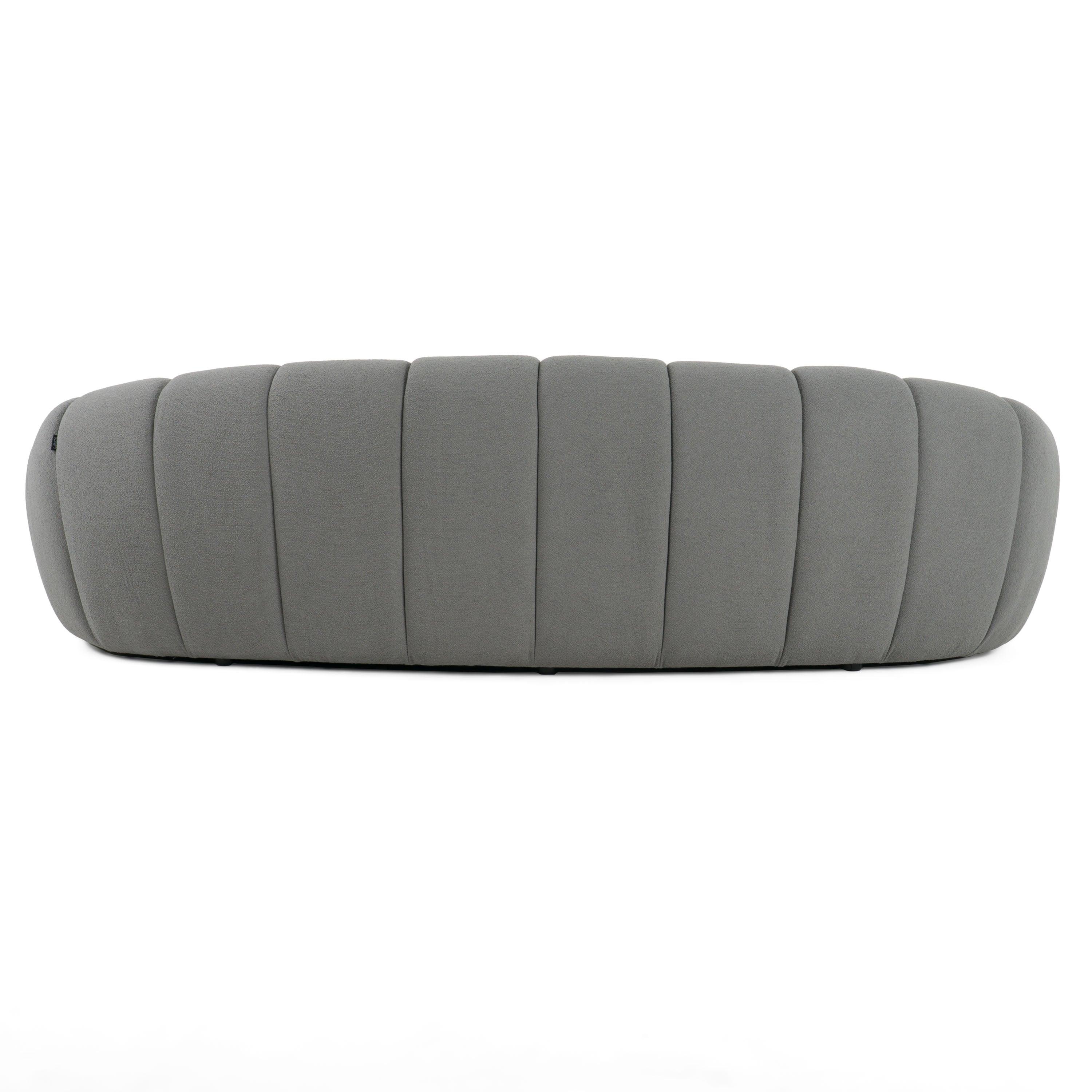 Yolonda Modern Curved Fabric Sofa