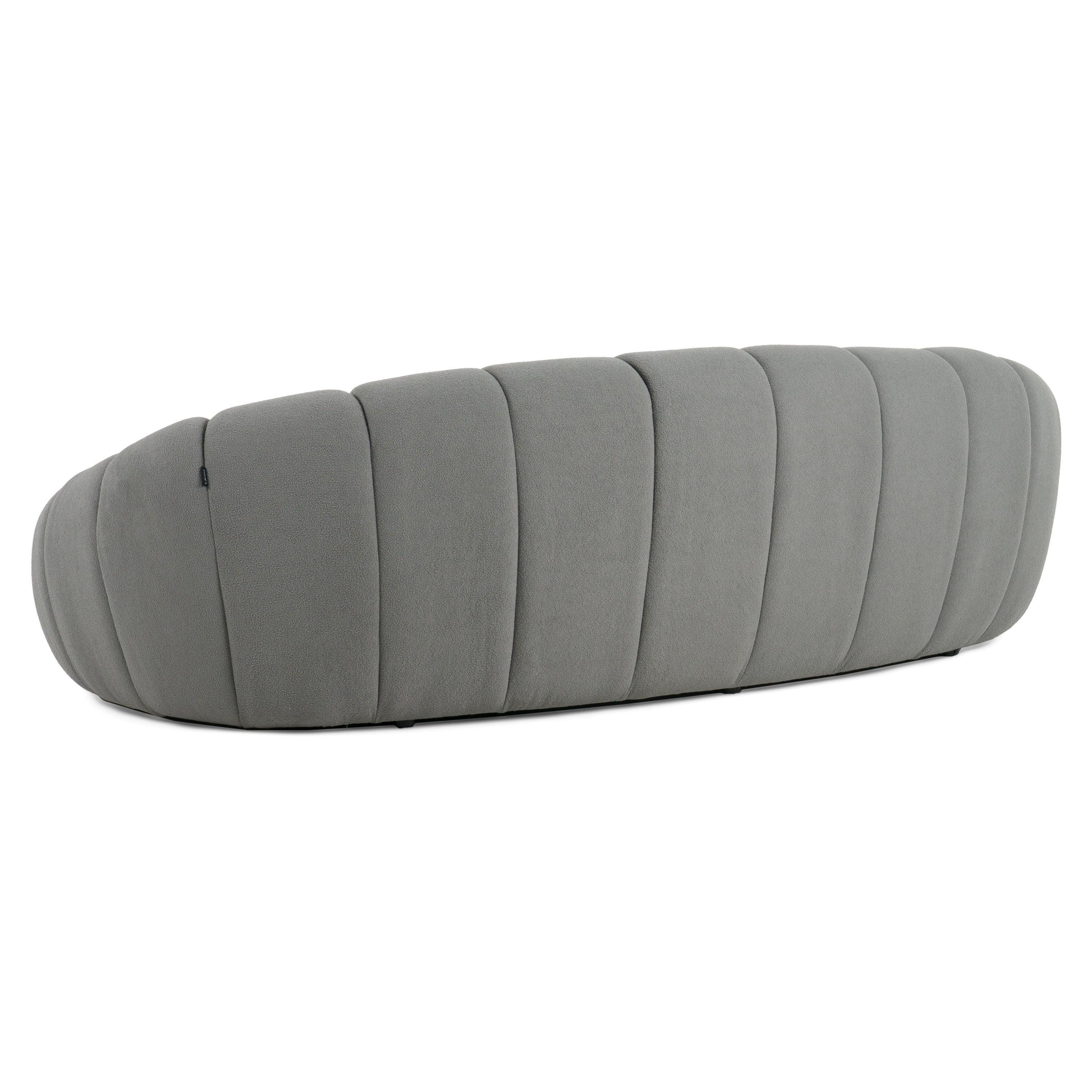 Yolonda Modern Curved Fabric Sofa