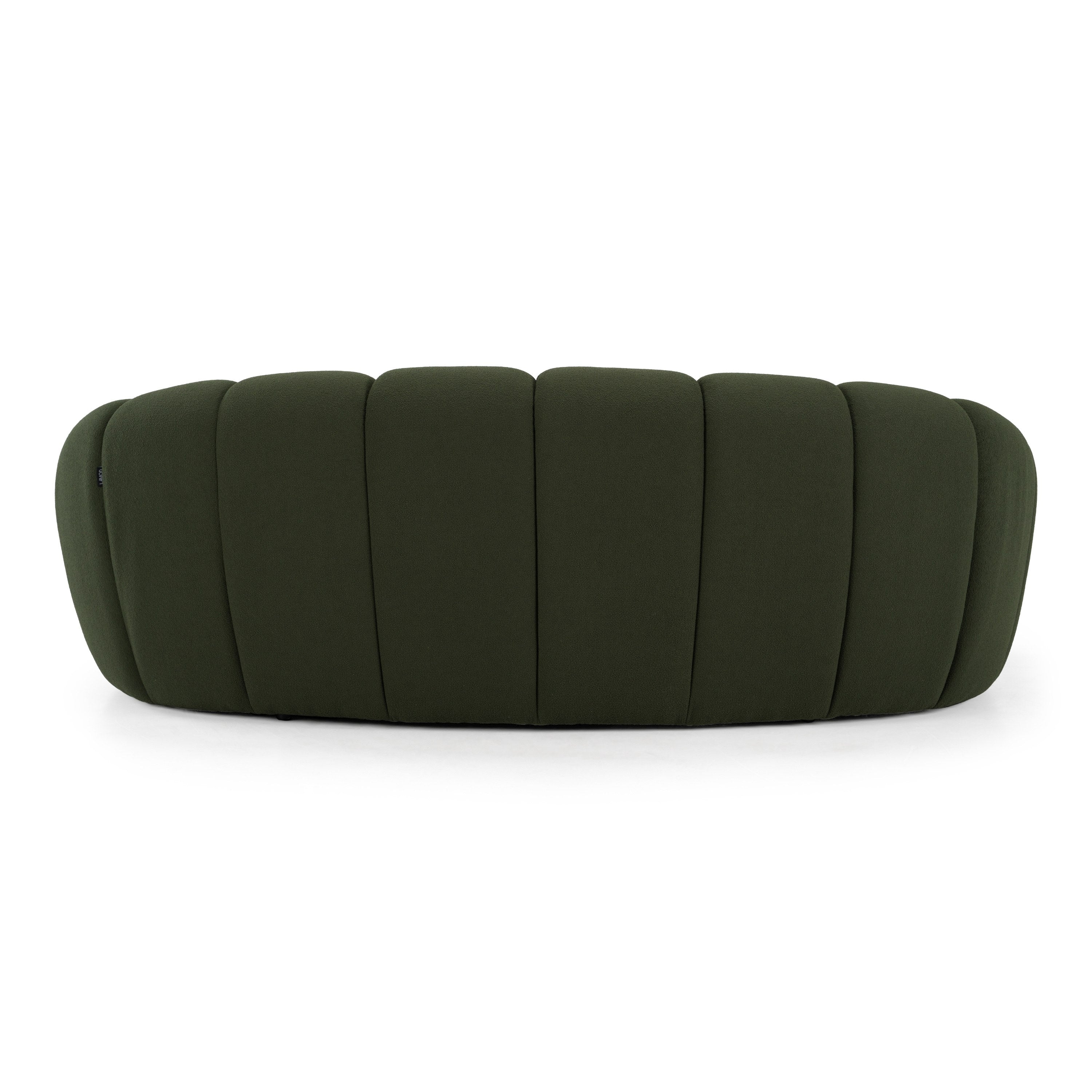 Yolonda Modern Curved Fabric Loveseat
