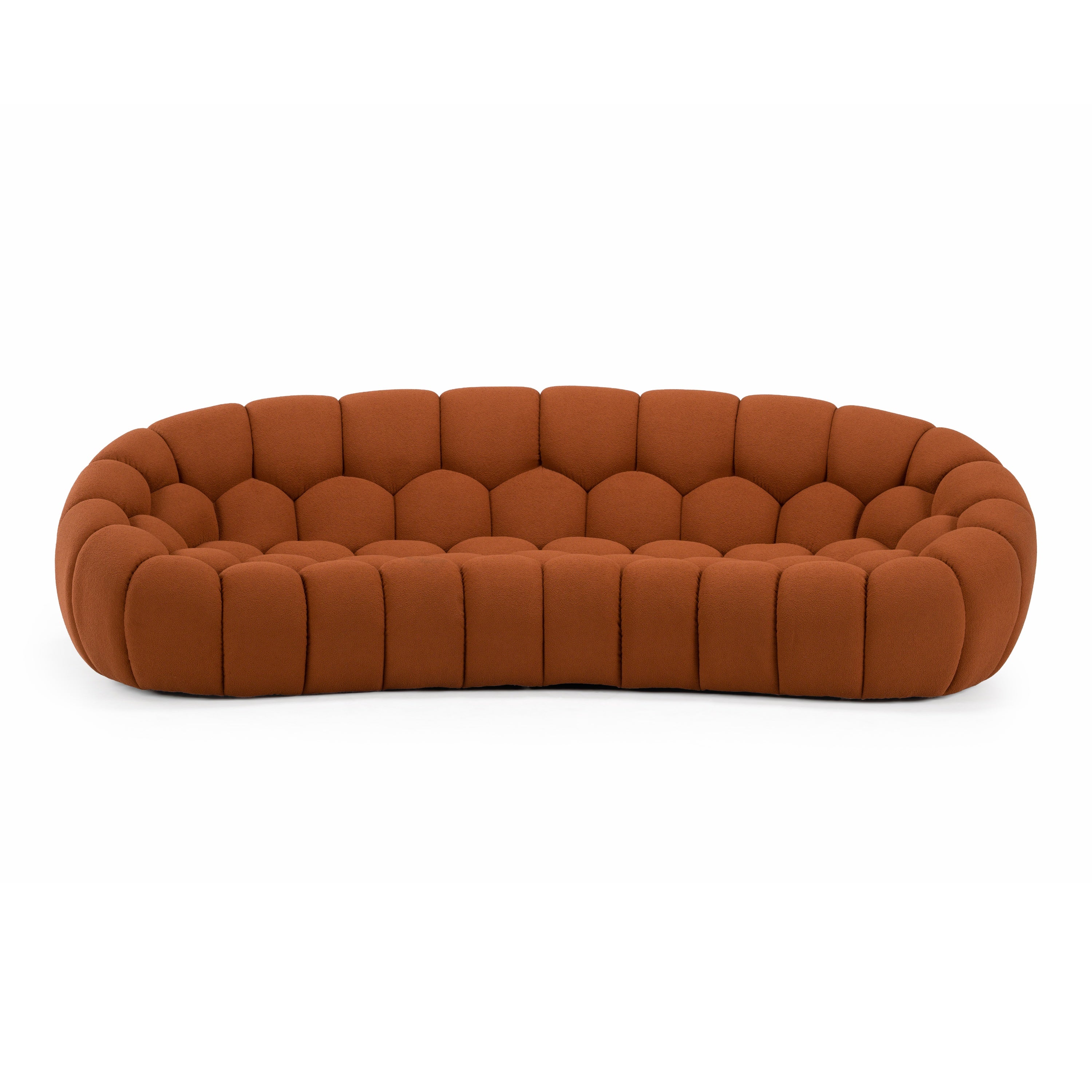 Yolonda Modern Curved Fabric Sofa