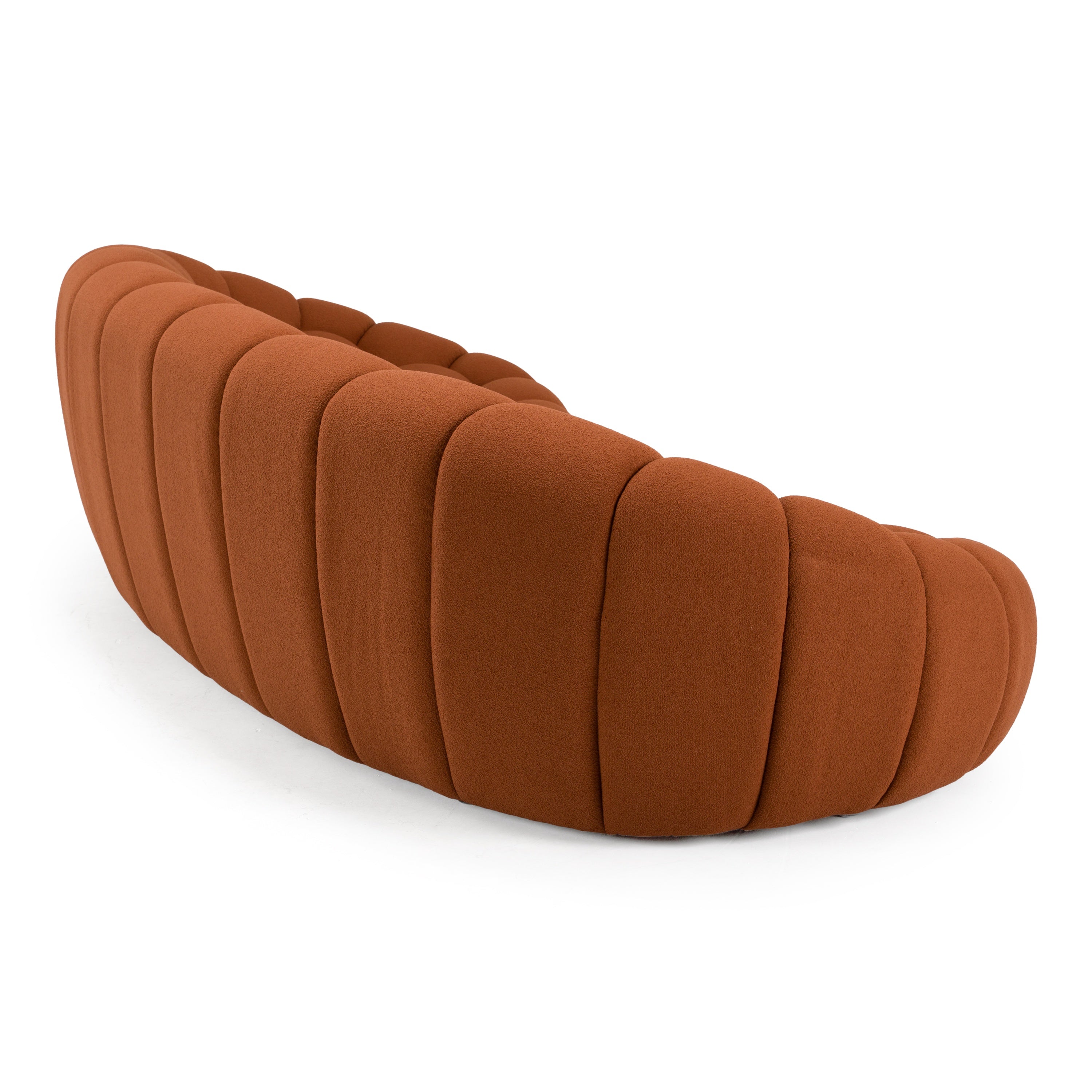 Yolonda Modern Curved Fabric Sofa