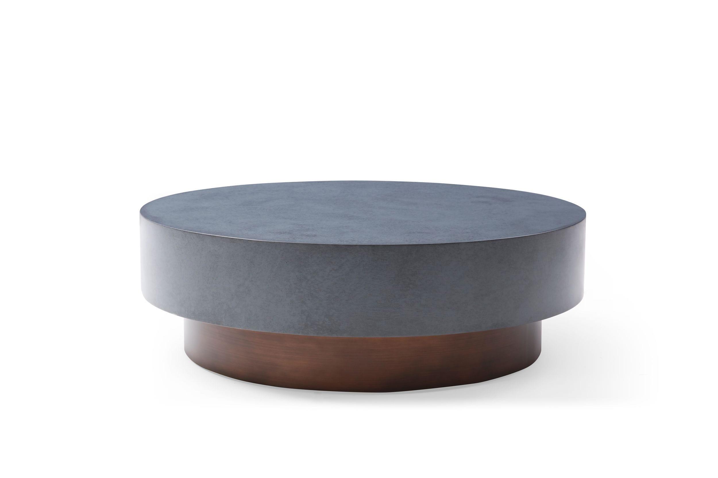 Zachary - Modern Metal and Antique Copper Coffee Table