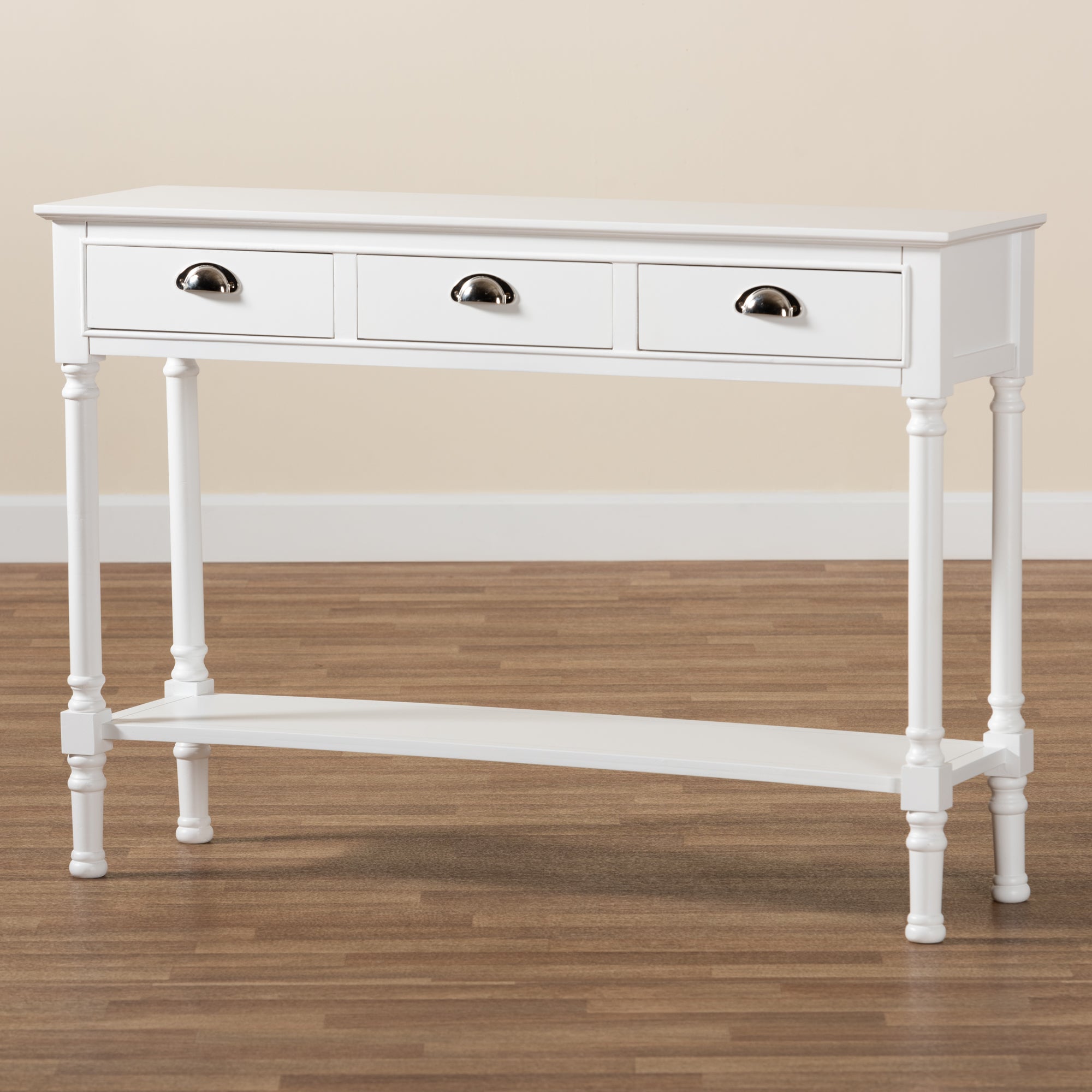 Garvey French Provincial Console Table 3-Drawer-Console Table-Baxton Studio - WI-Wall2Wall Furnishings