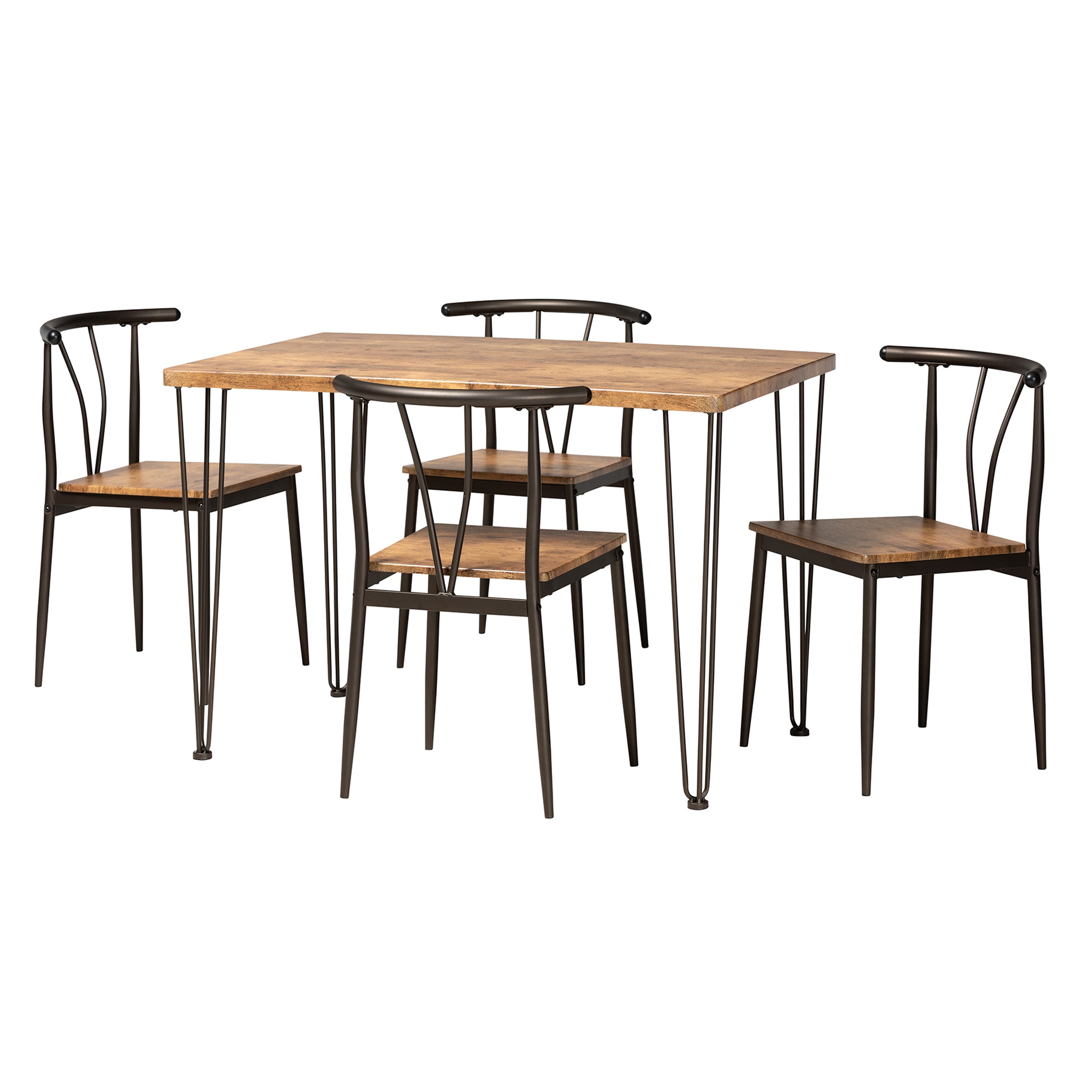 Tilda Modern Table & Dining Chairs 5-Piece-Dining Set-Baxton Studio - WI-Wall2Wall Furnishings