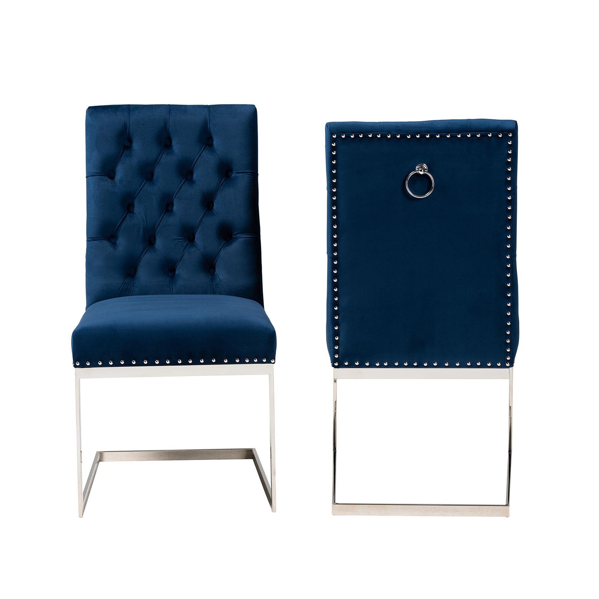 Sherine Glamour Dining Chairs 2-Piece-Dining Chairs-Baxton Studio - WI-Wall2Wall Furnishings