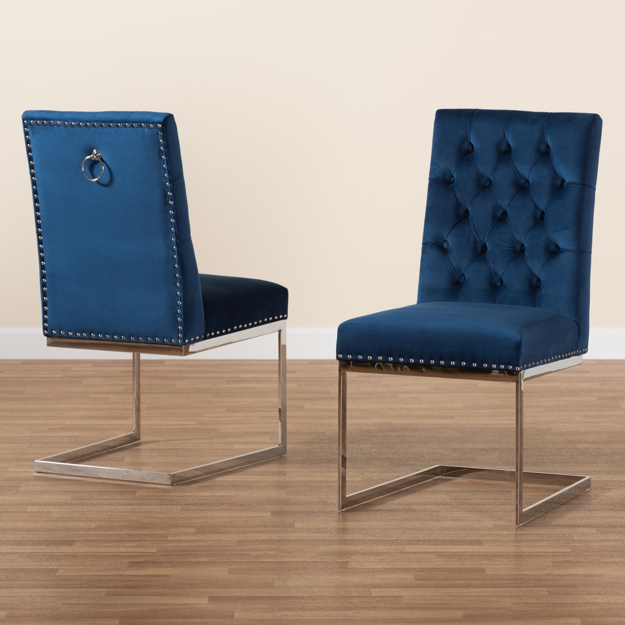 Sherine Glamour Dining Chairs 2-Piece-Dining Chairs-Baxton Studio - WI-Wall2Wall Furnishings