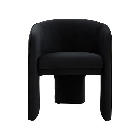 Modrest Kyle Modern Black Velvet Accent Chair-Accent Chair-VIG-Wall2Wall Furnishings