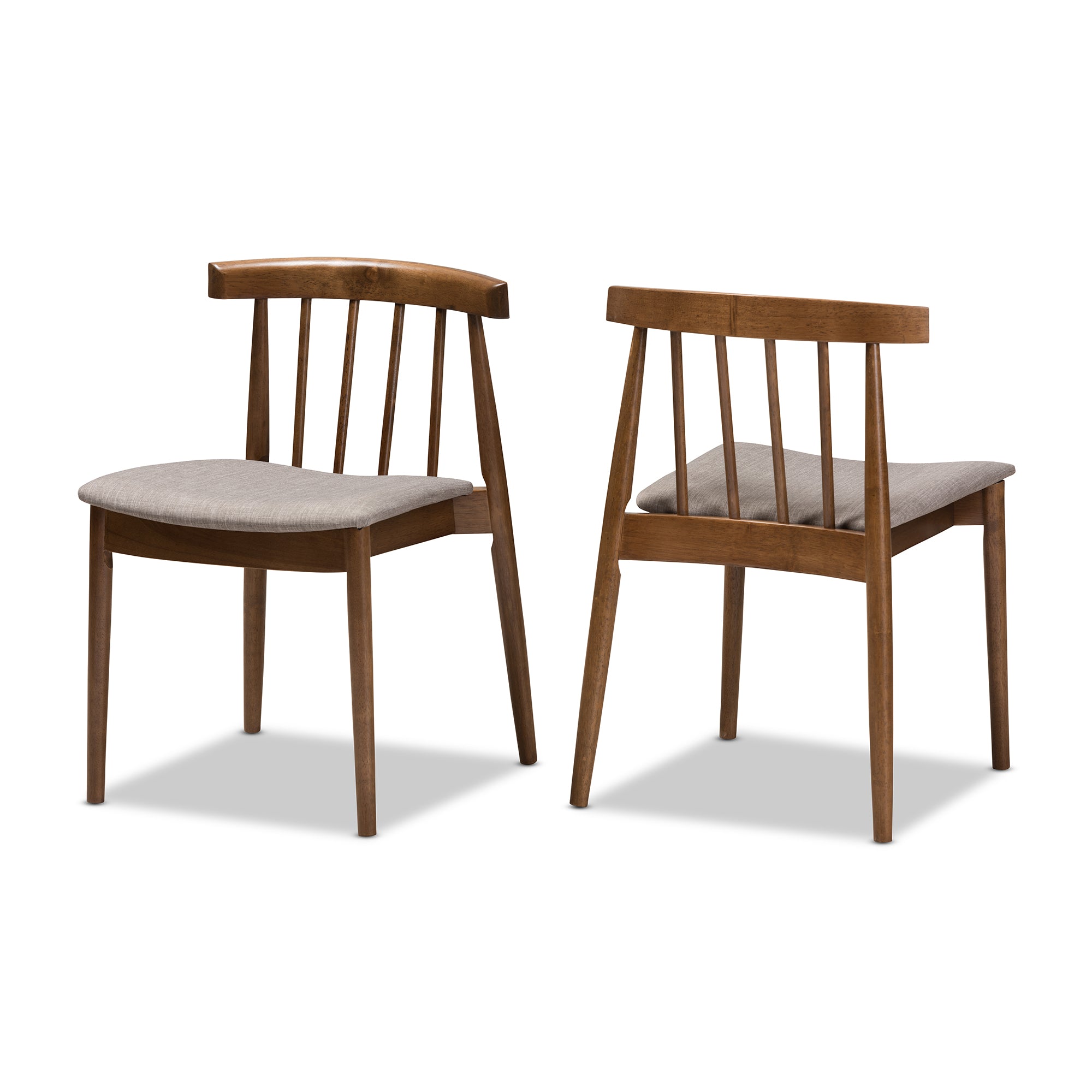 Wyatt Mid-Century Table & Dining Chairs-Dining Set-Baxton Studio - WI-Wall2Wall Furnishings