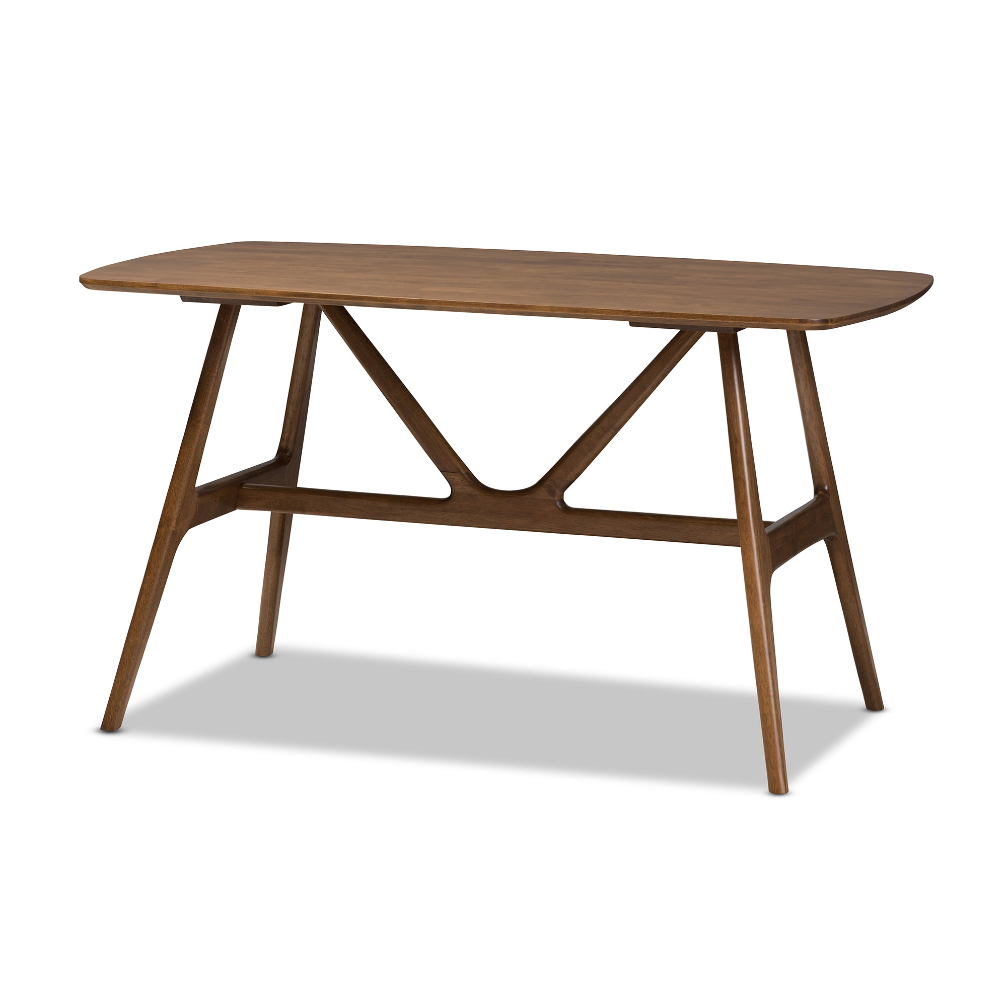 Wyatt Mid-Century Table & Dining Chairs-Dining Set-Baxton Studio - WI-Wall2Wall Furnishings