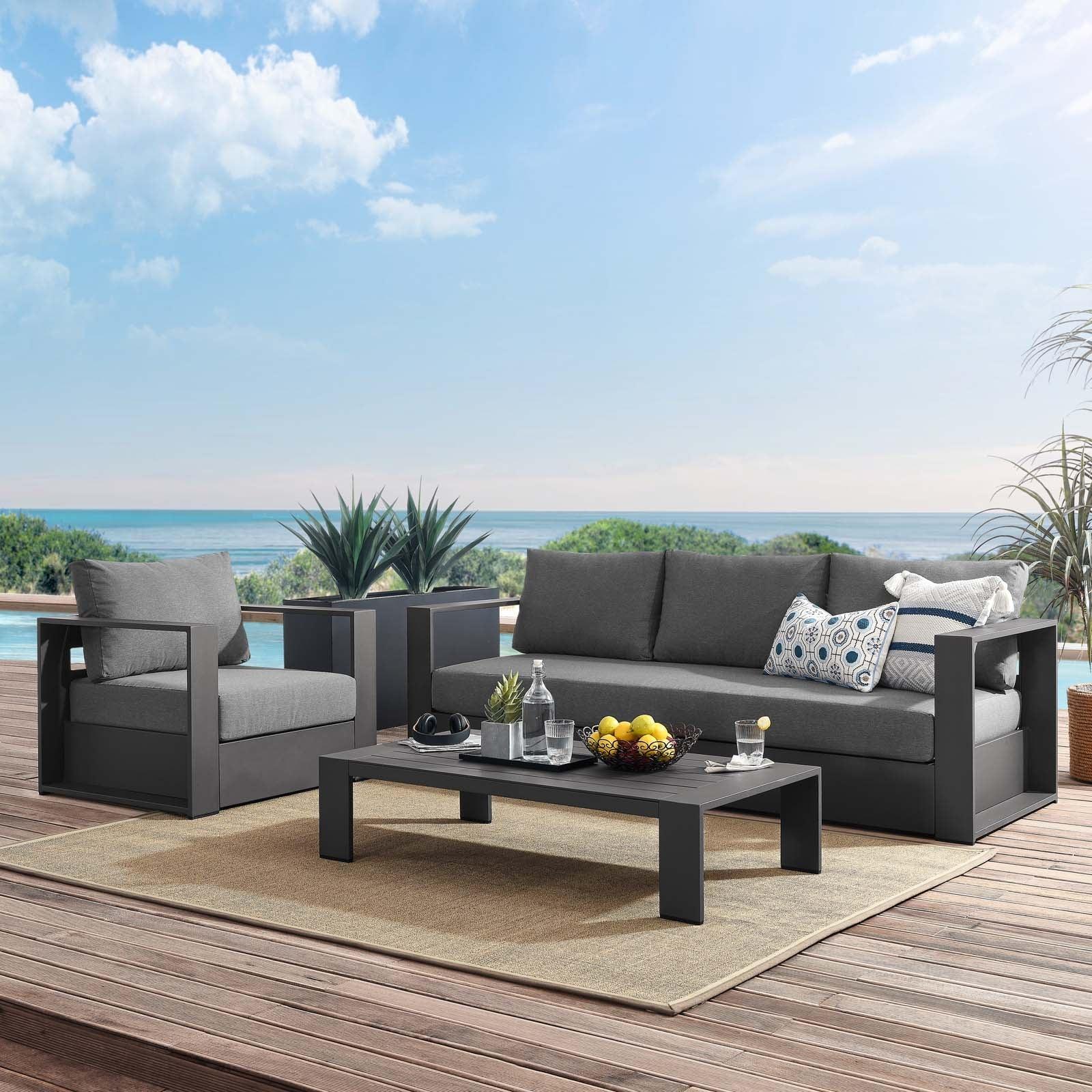 Tahoe Outdoor Patio Powder-Coated Aluminum 3-Piece Set at Wall2Wall Furnishings