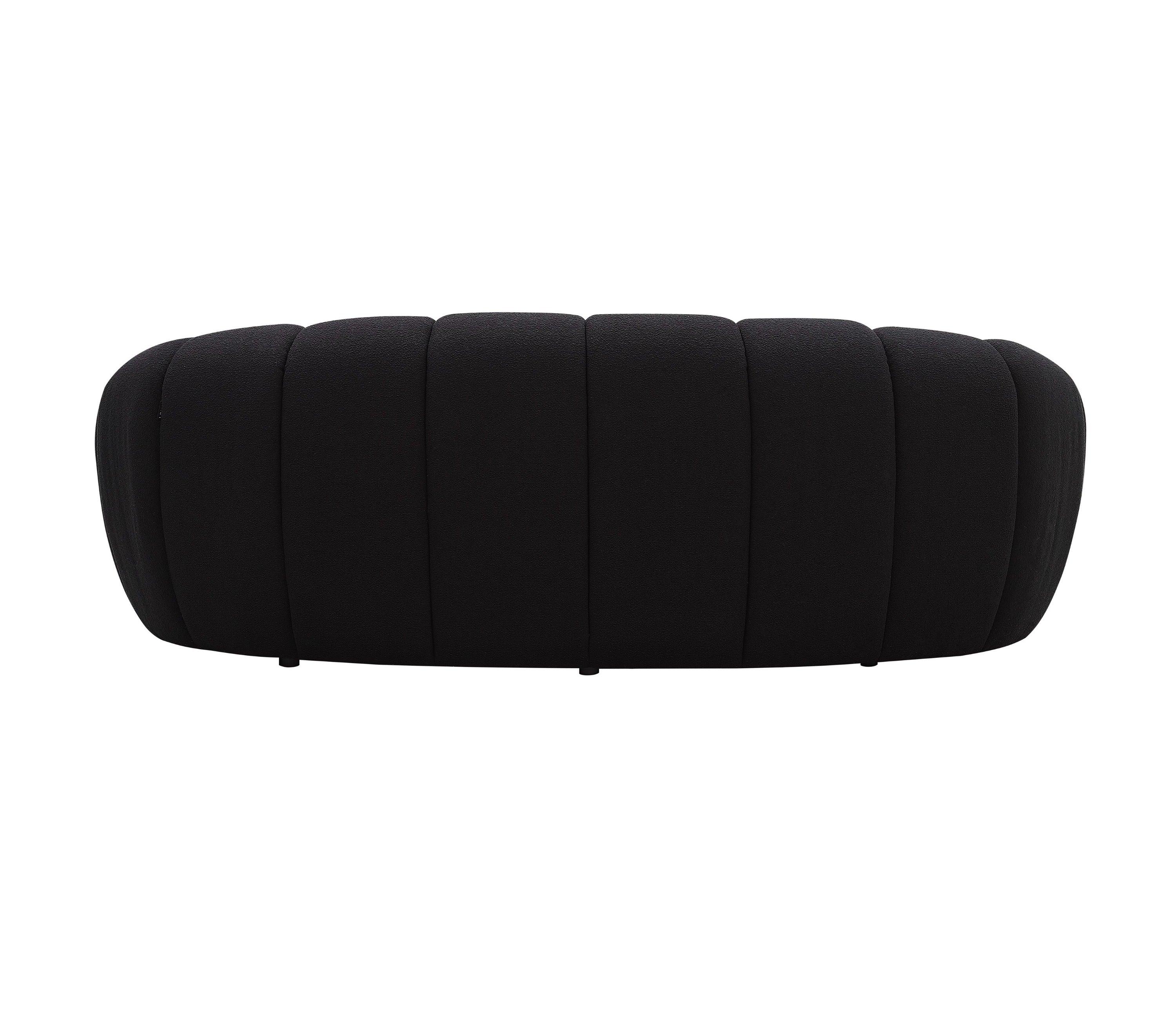 Divani Casa Yolonda Modern Curved Fabric Loveseat