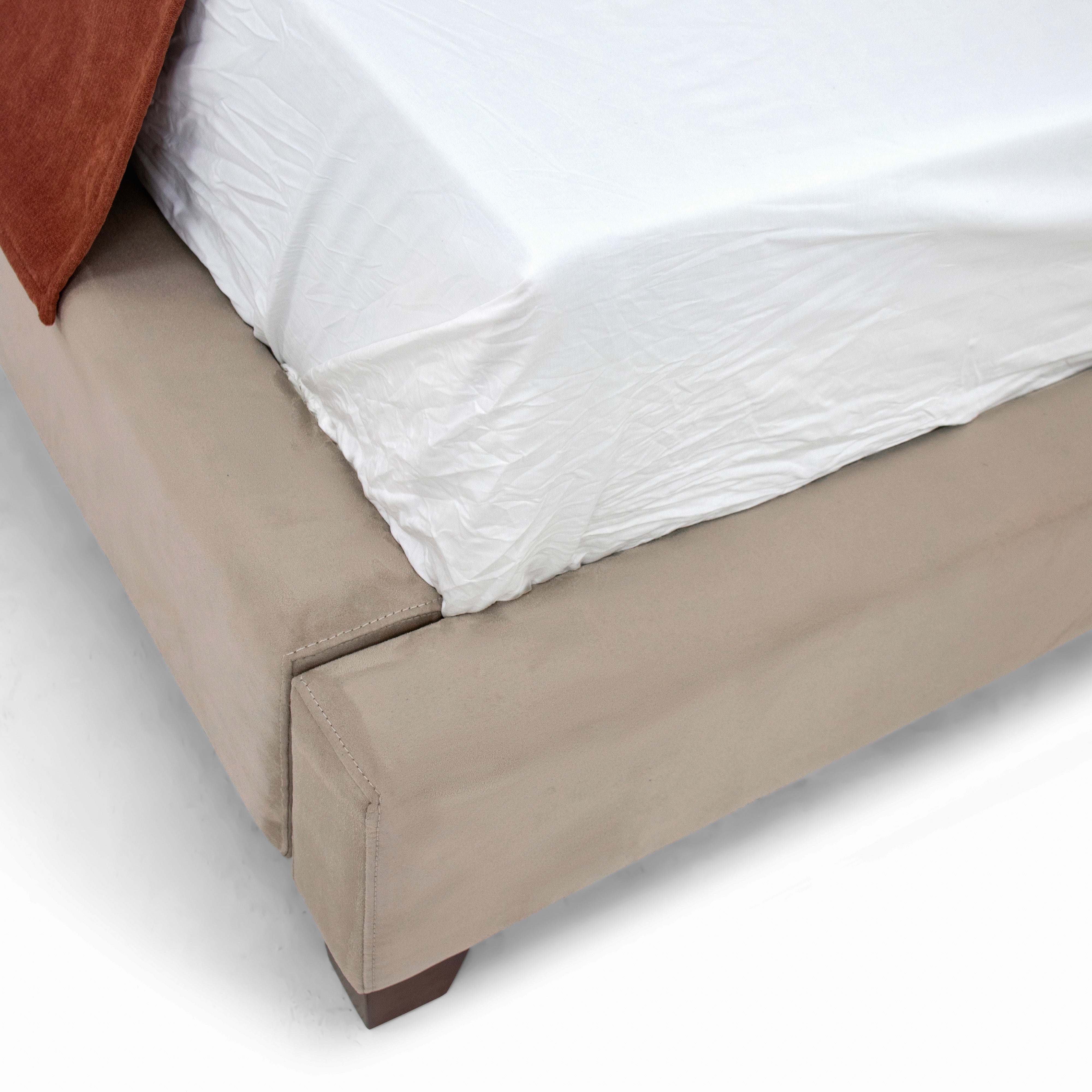 Modrest McKamey - Modern Beige Fabric Bed-Bed-VIG-Wall2Wall Furnishings