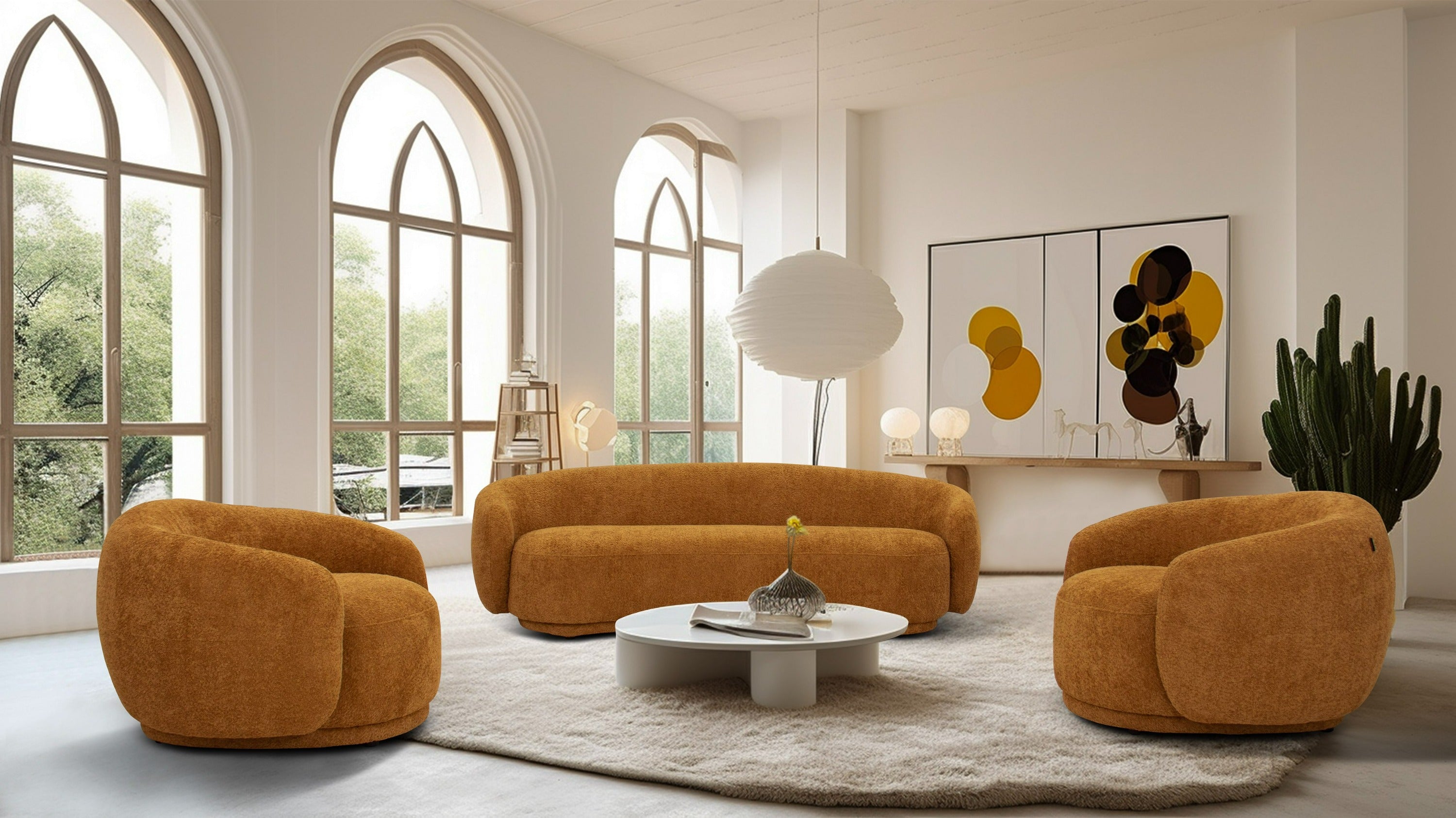 Divani Casa Andrew - Modern Fabric Accent Chair-Accent Chair-VIG-Wall2Wall Furnishings