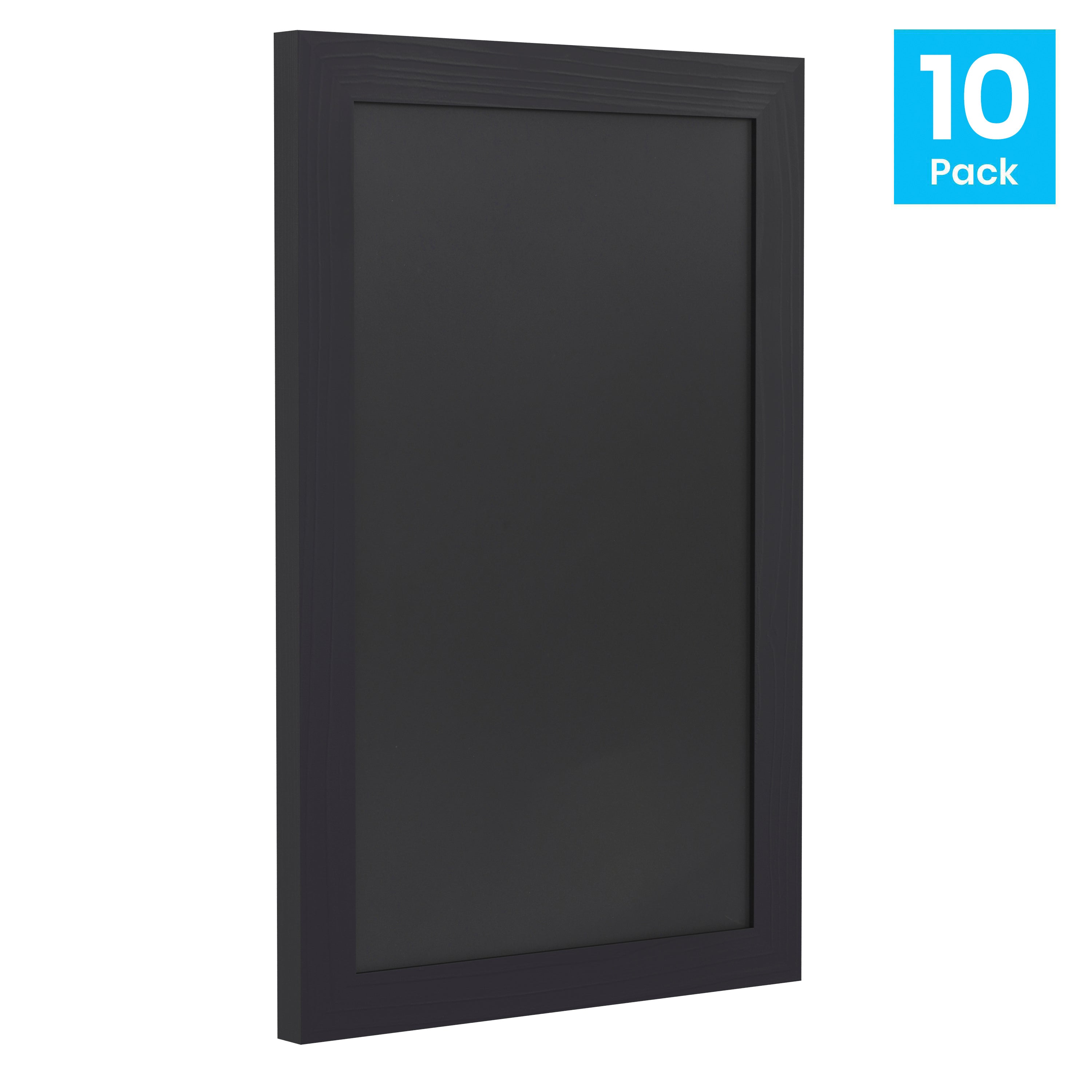 Canterbury Wall Mount Magnetic Chalkboard Sign, Hanging Wall Chalkboard Memo Board for Home, School, or Business, Set of 10-Magnetic Wall Mounted Chalkboard-Flash Furniture-Wall2Wall Furnishings