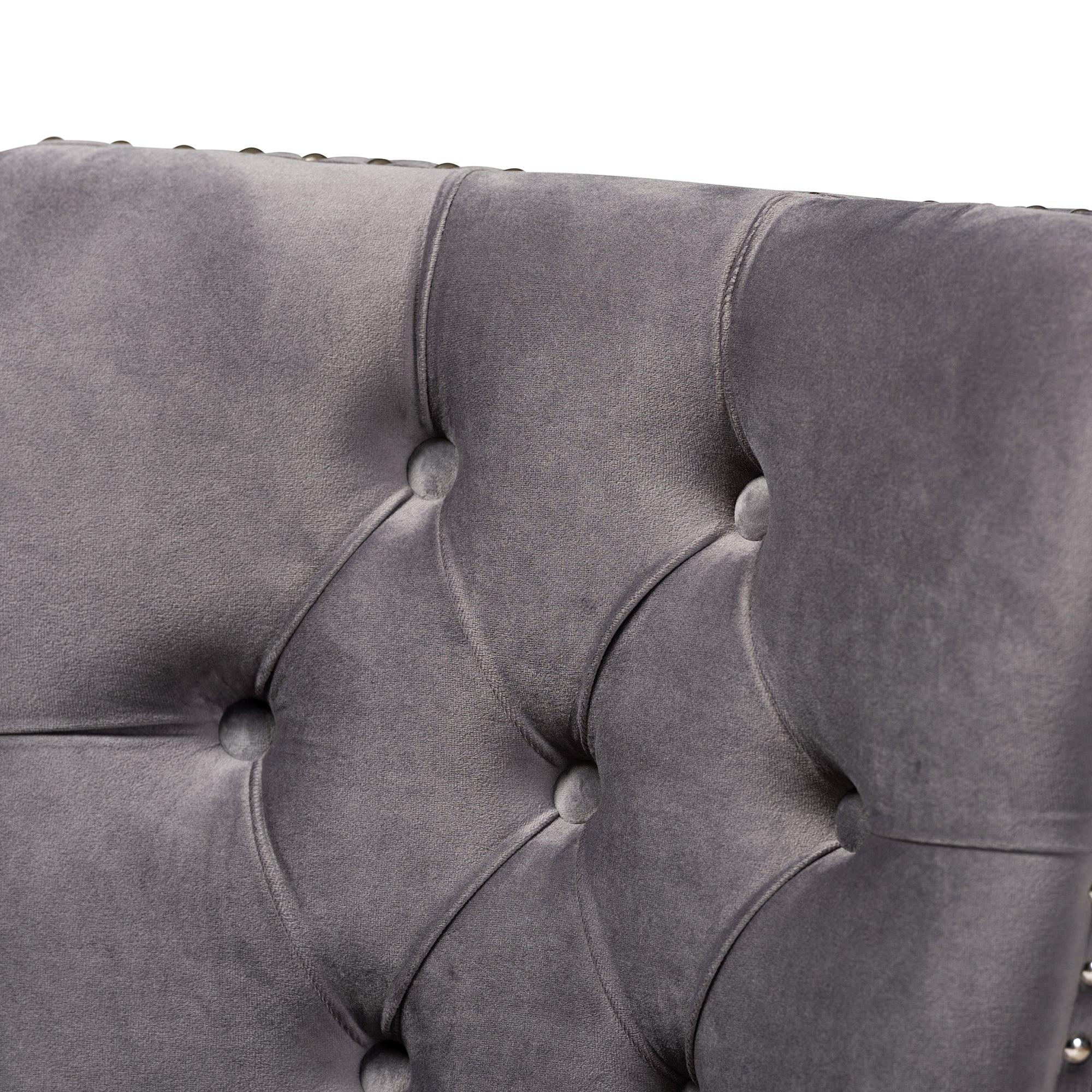 Remy Modern Transitional Velvet Fabric Upholstered Espresso Finished 2-Piece Wood Dining Chair Set Set