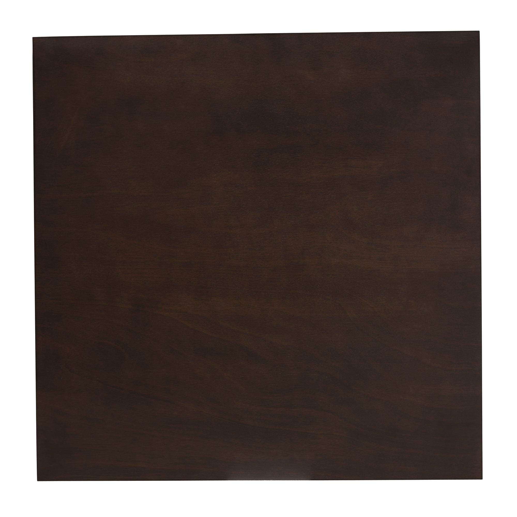 Britte Mid-Century Modern Dark Finished Square Wood Dining Table