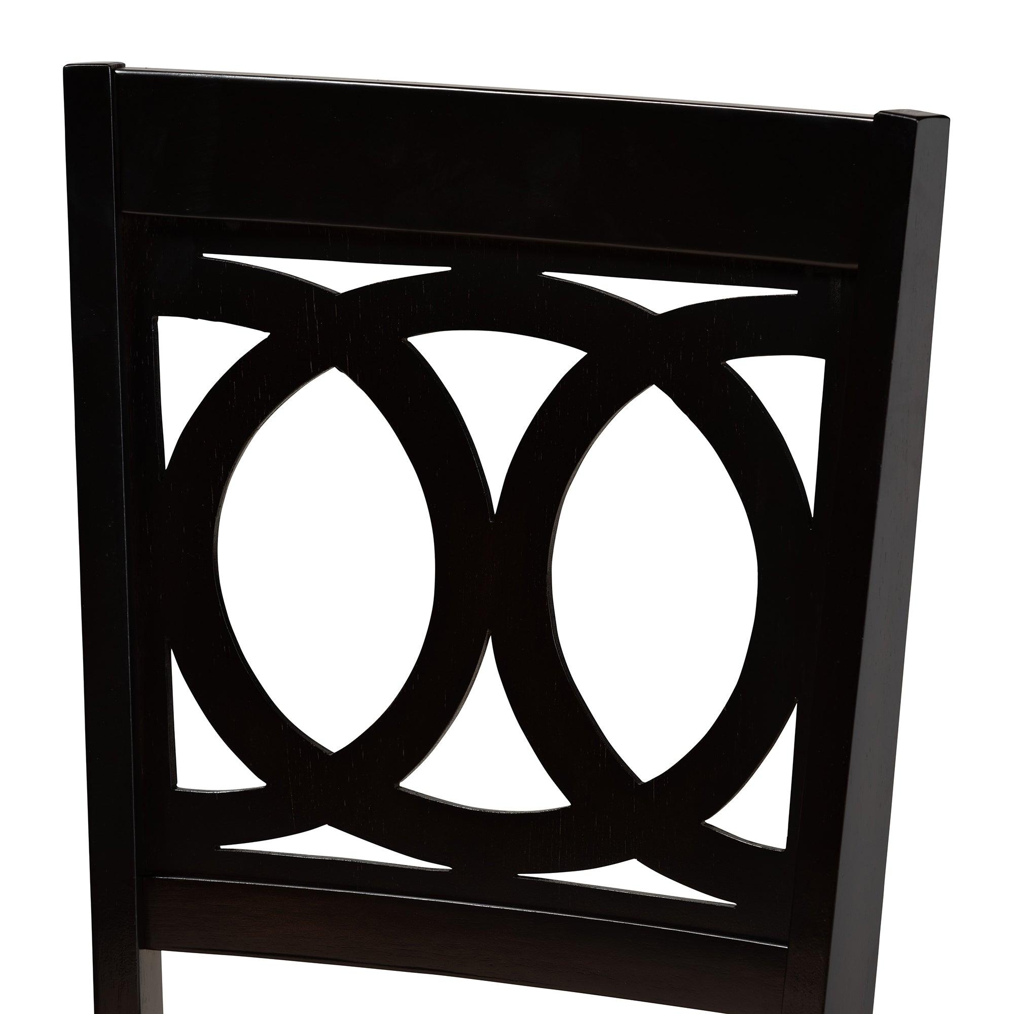 Sanne Modern and Contemporary Sand Fabric Upholstered and Finished Wood 7-Piece Dining Set