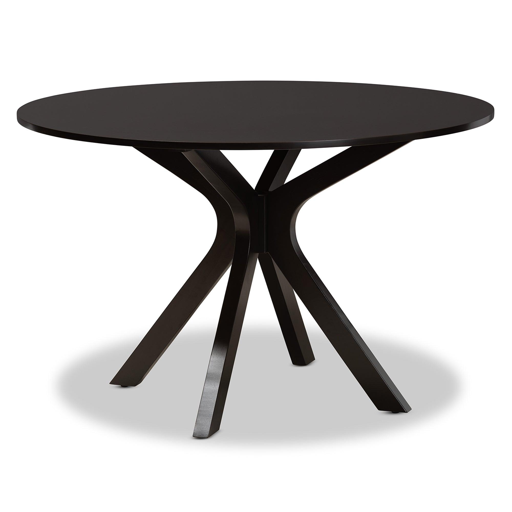 Jessie Modern and Contemporary Fabric Upholstered and Finished Wood 7-Piece Dining Set