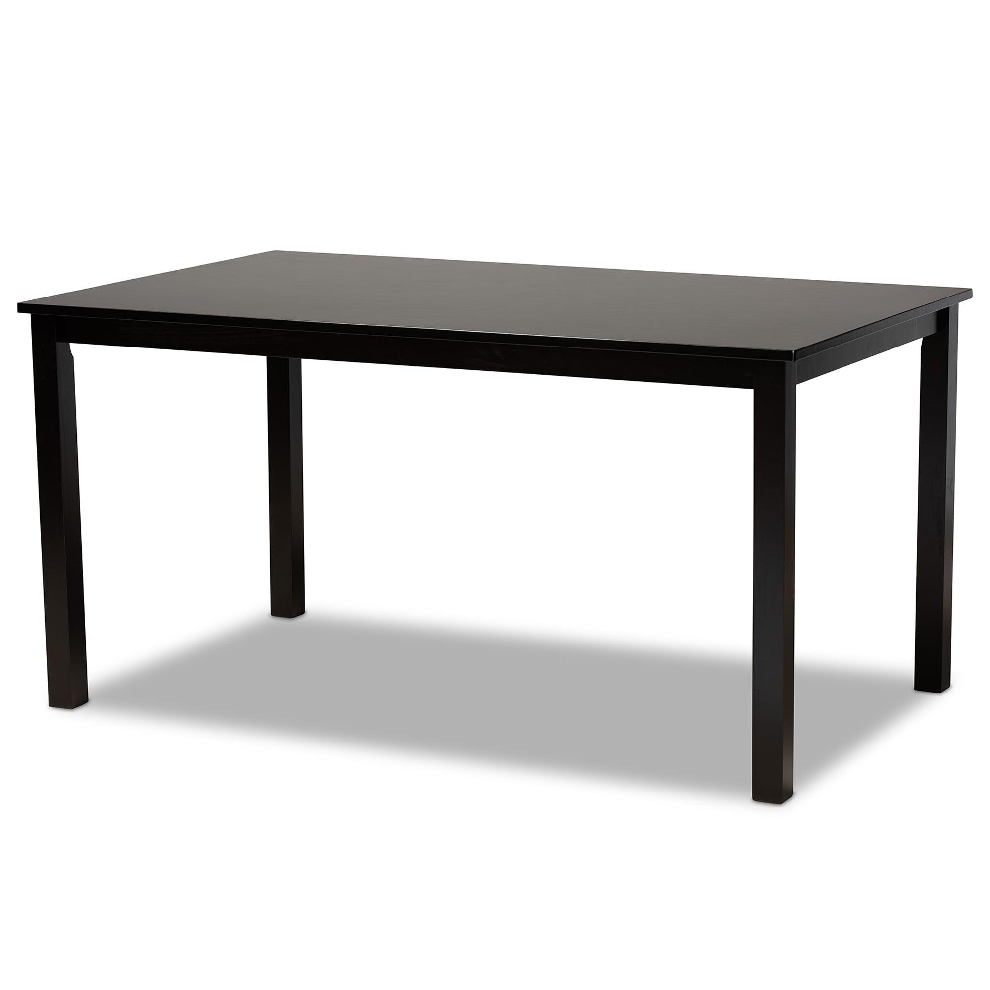 Cherese Modern and Contemporary Sand Fabric Upholstered and Finished Wood 7-Piece Dining Set