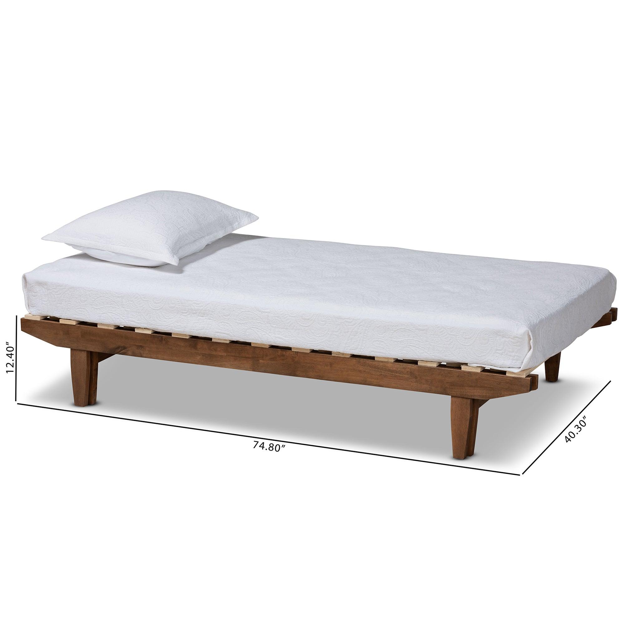 Hiro Modern and Contemporary Finished Wood Expandable to Bed Frame