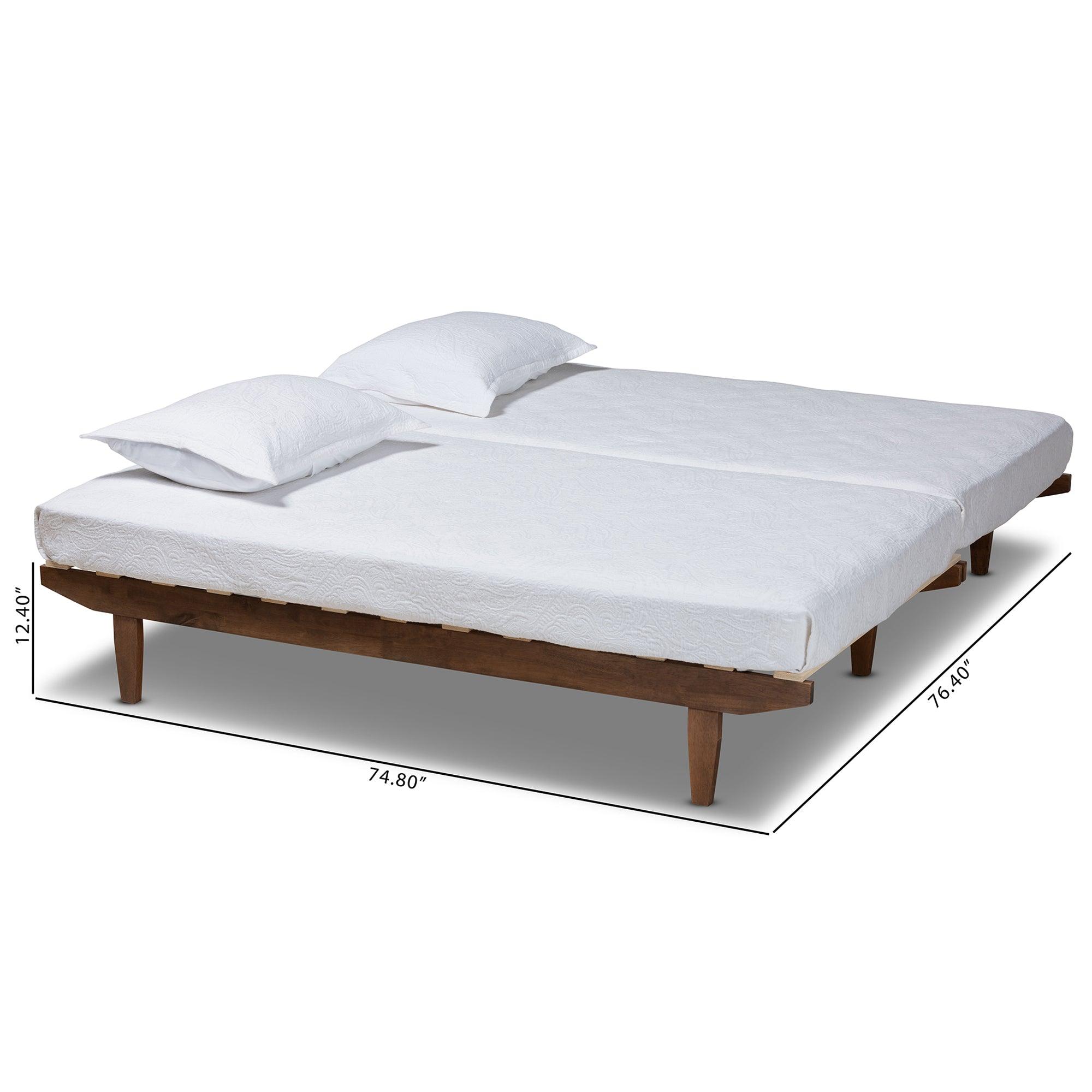 Hiro Modern and Contemporary Finished Wood Expandable to Bed Frame