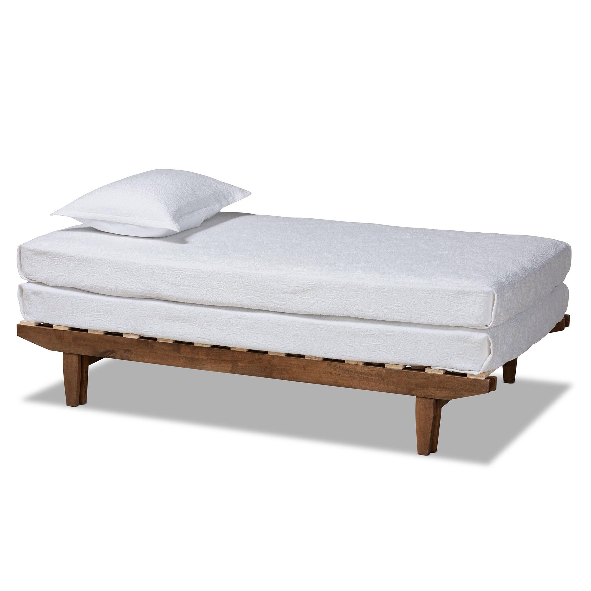 Hiro Modern and Contemporary Finished Wood Expandable to Bed Frame