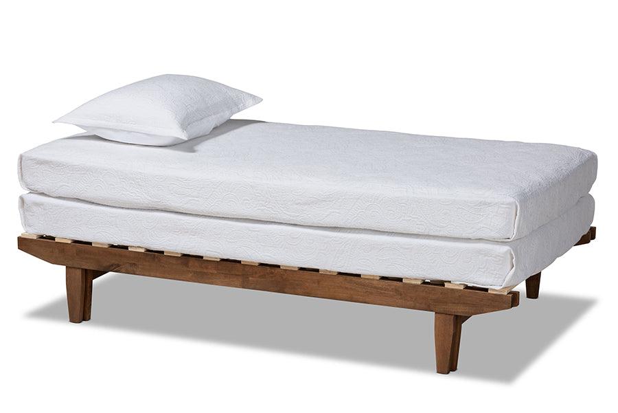 Hiro Modern and Contemporary Finished Wood Expandable to Bed Frame