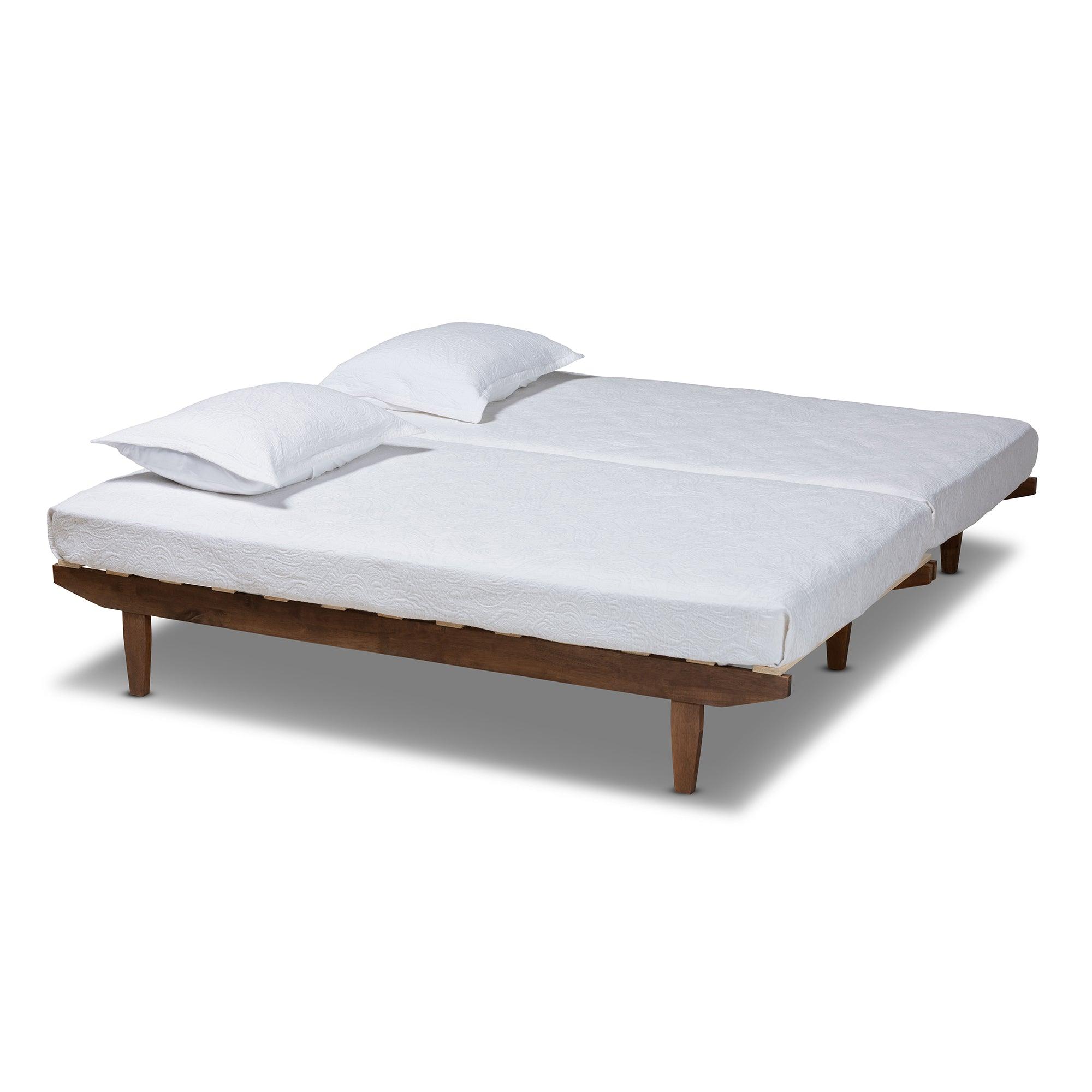 Hiro Modern and Contemporary Finished Wood Expandable to Bed Frame