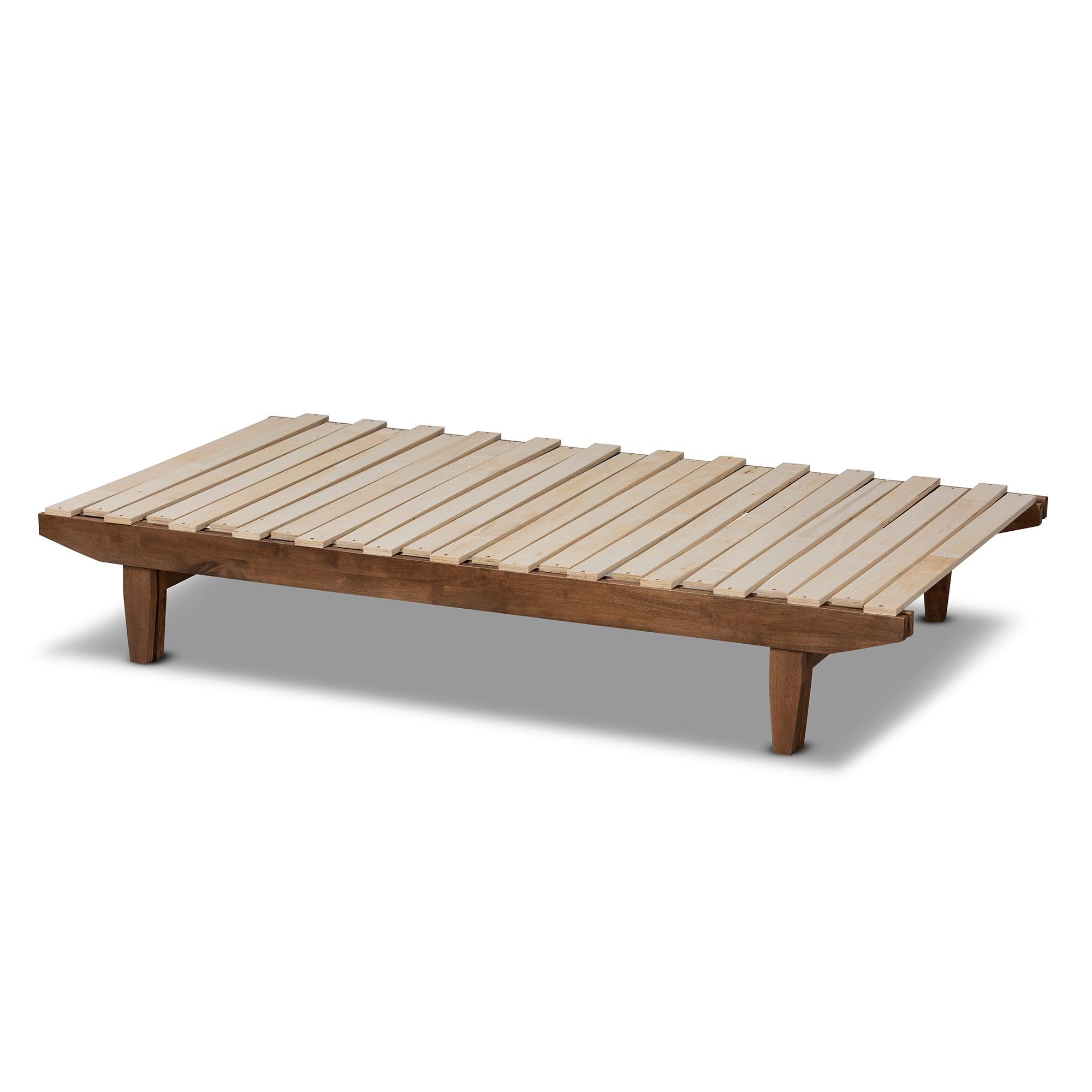 Hiro Modern and Contemporary Finished Wood Expandable to Bed Frame