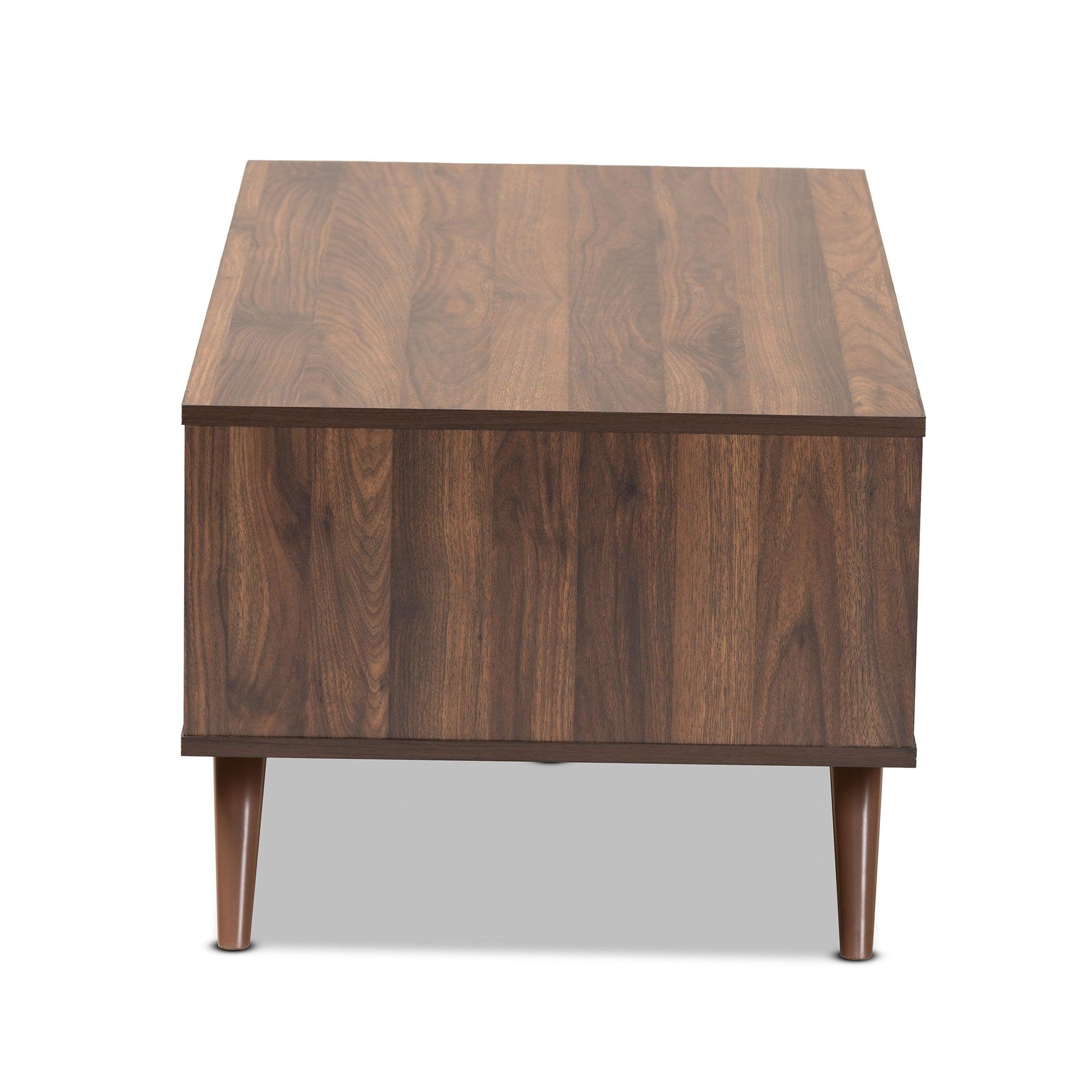 Naoki Modern and Contemporary Two-Tone and Finished Wood 1-Drawer Coffee Table