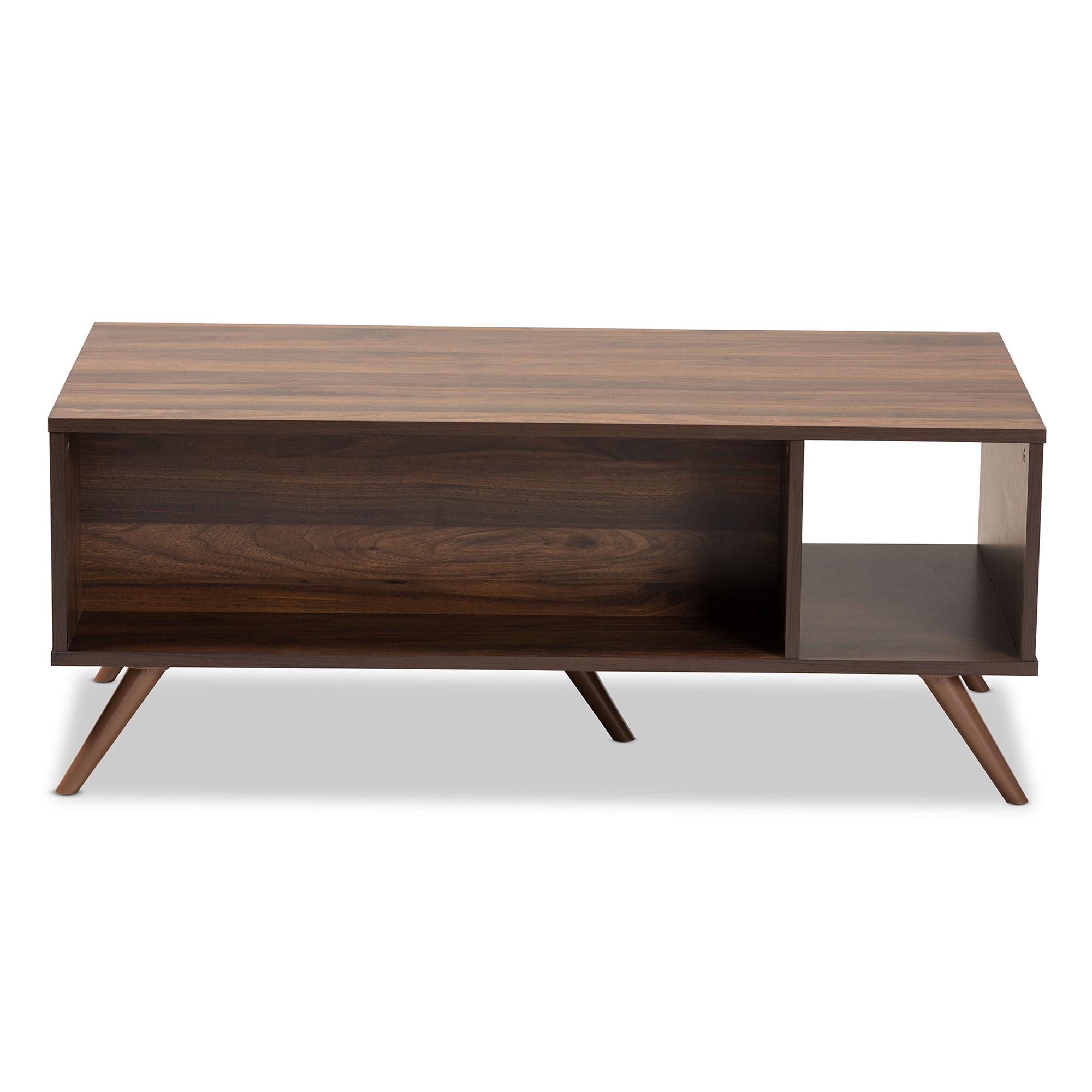 Naoki Modern and Contemporary Two-Tone and Finished Wood 1-Drawer Coffee Table