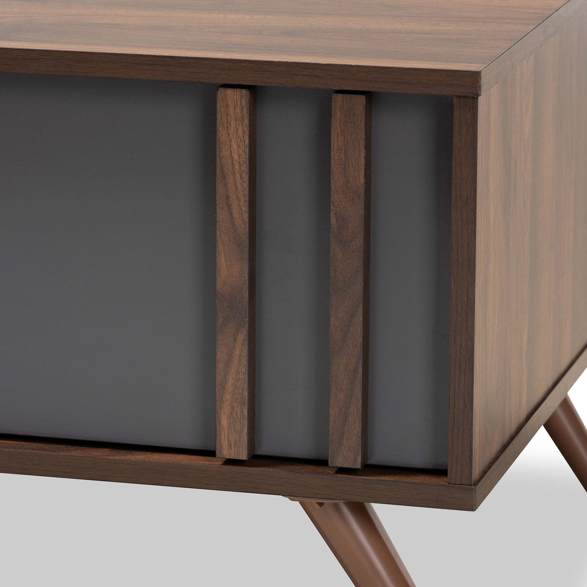 Naoki Modern and Contemporary Two-Tone and Finished Wood 1-Drawer Coffee Table