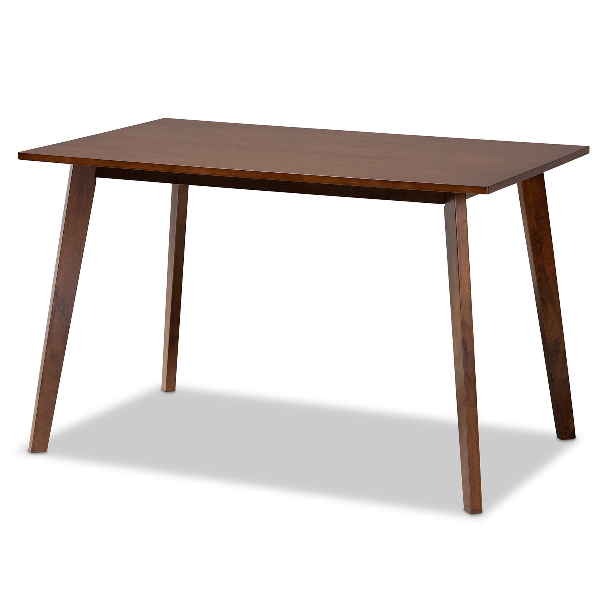 Orion Mid-Century Modern Transitional Light Fabric Upholstered and Finished Wood 5-Piece Dining Set