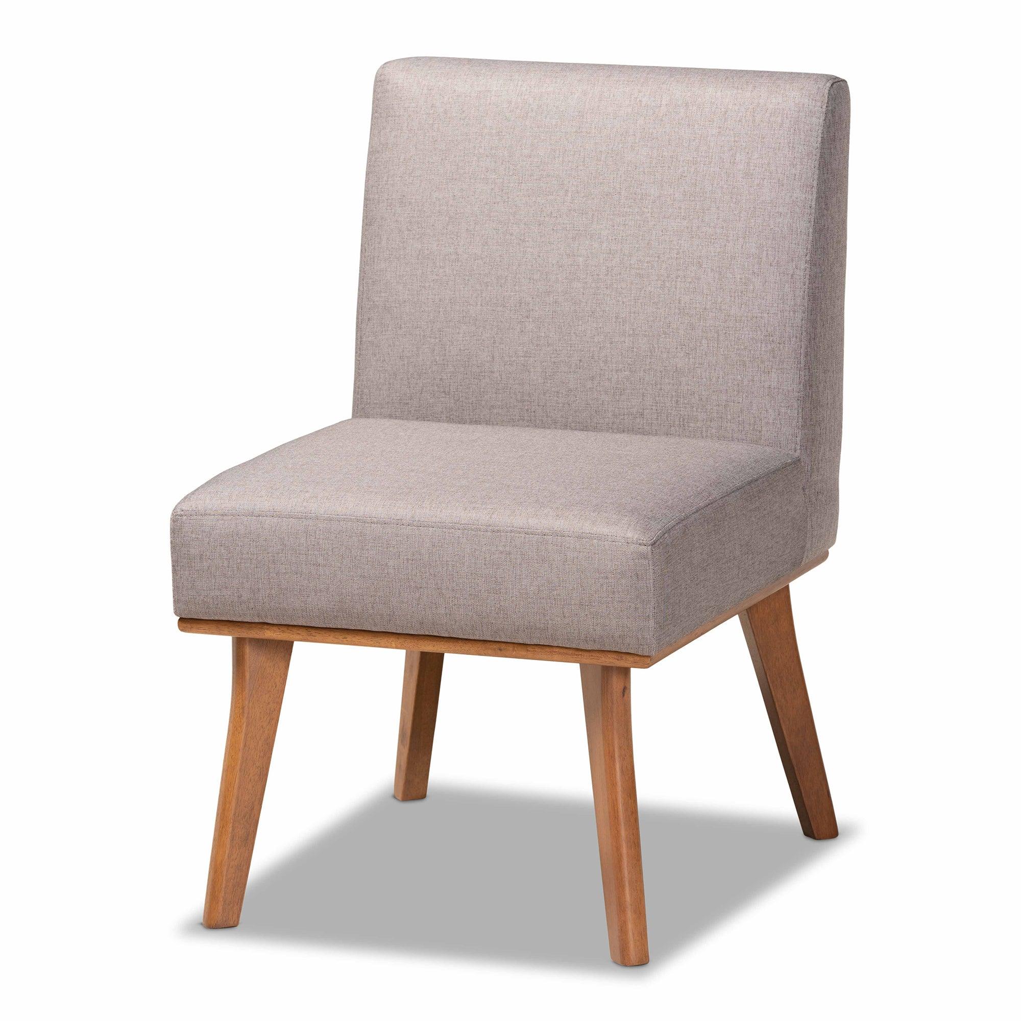 Odessa Mid-Century Modern Fabric Upholstered and Finished Wood 5-Piece Dining Nook Set