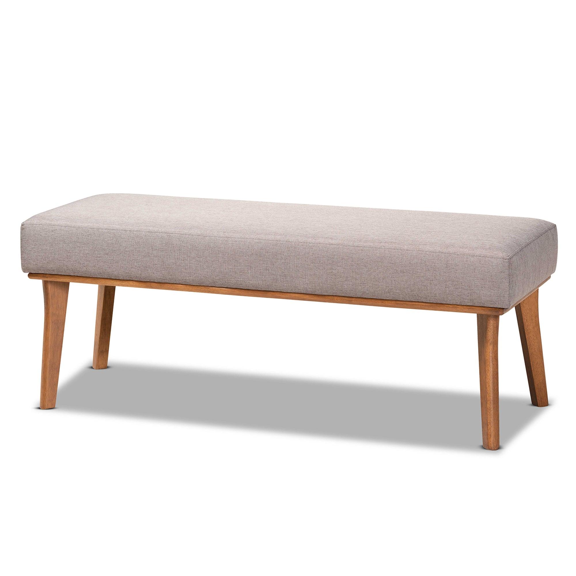 Odessa Mid-Century Modern Fabric Upholstered and Finished Wood 5-Piece Dining Nook Set