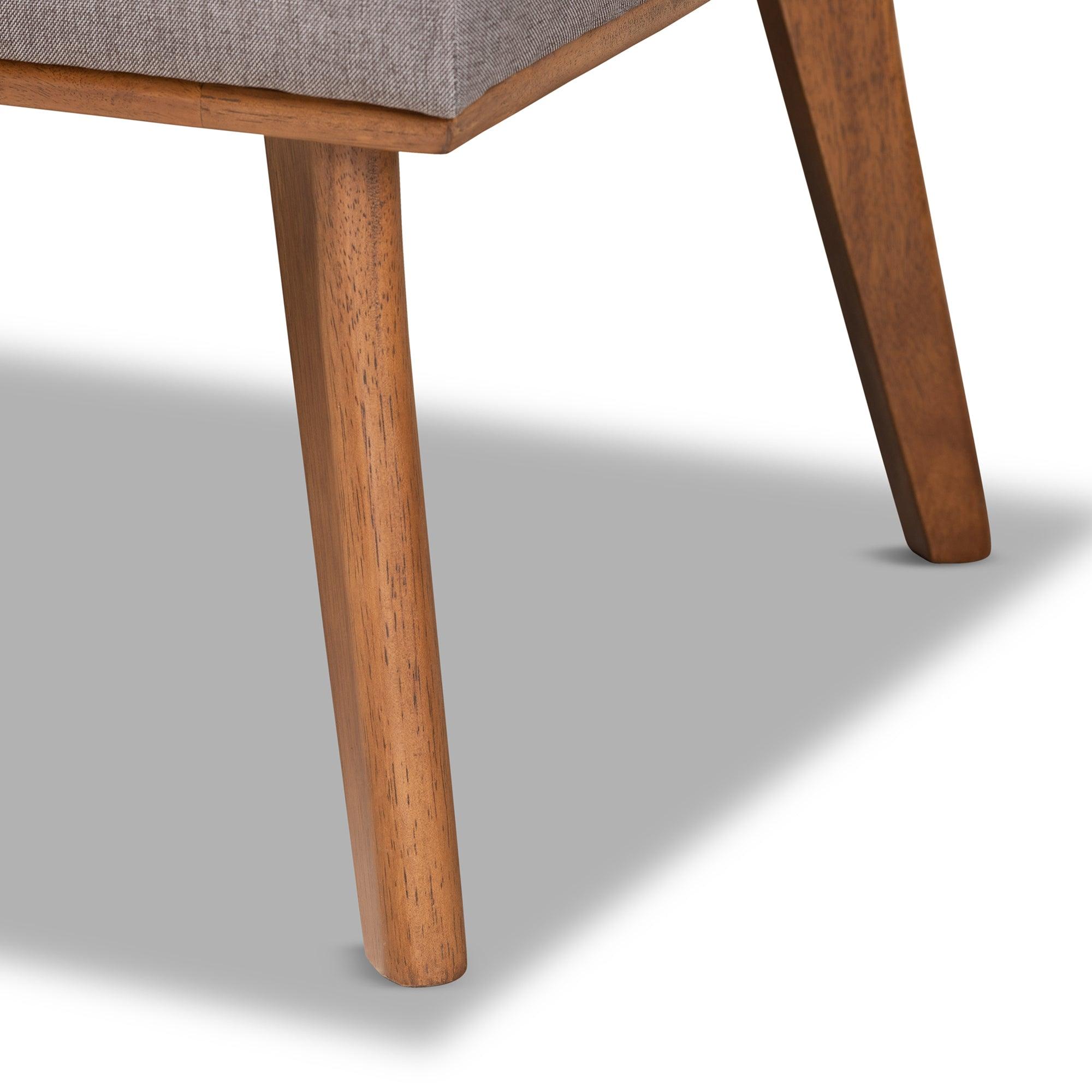 Odessa Mid-Century Modern Fabric Upholstered and Finished Wood 5-Piece Dining Nook Set
