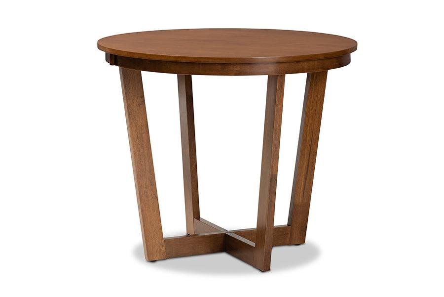 Alayna Modern and Contemporary Finished 35-Inch-Wide Round Wood Dining Table