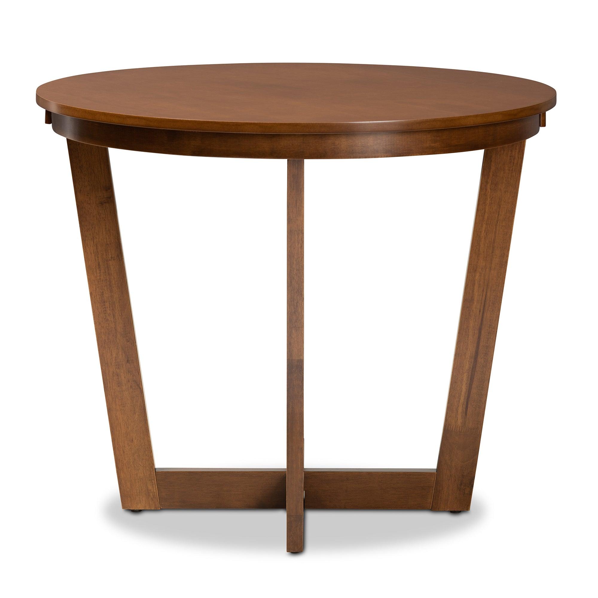 Alayna Modern and Contemporary Finished 35-Inch-Wide Round Wood Dining Table