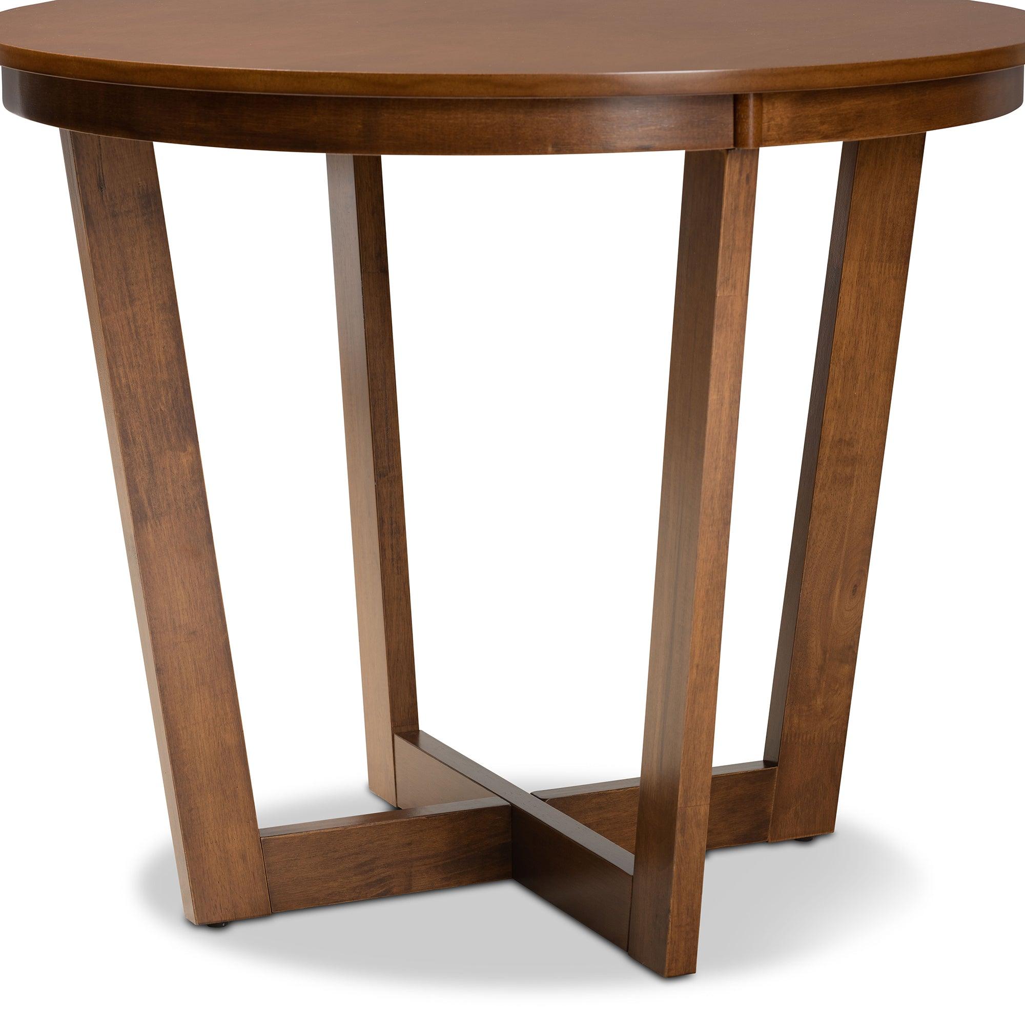 Alayna Modern and Contemporary Finished 35-Inch-Wide Round Wood Dining Table