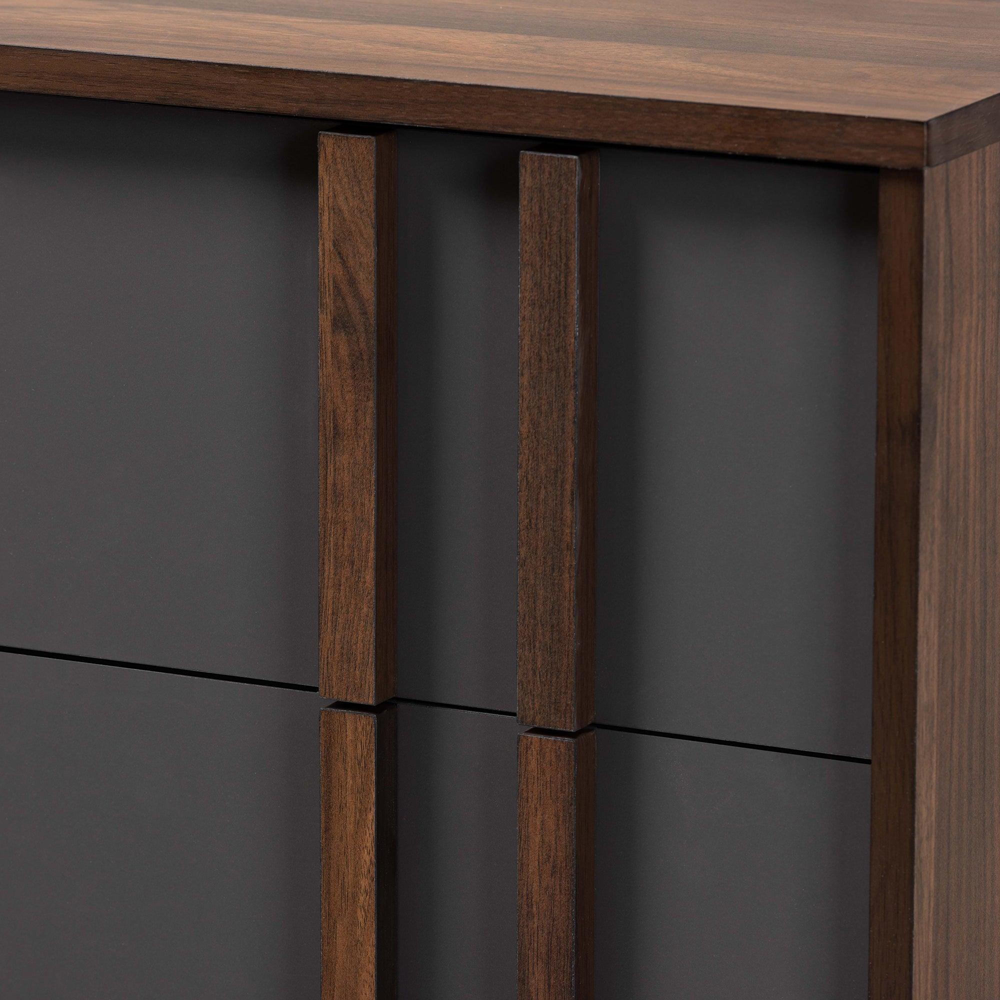 Naoki Modern and Contemporary Two-Tone and Finished Wood 5-Drawer Bedroom Chest