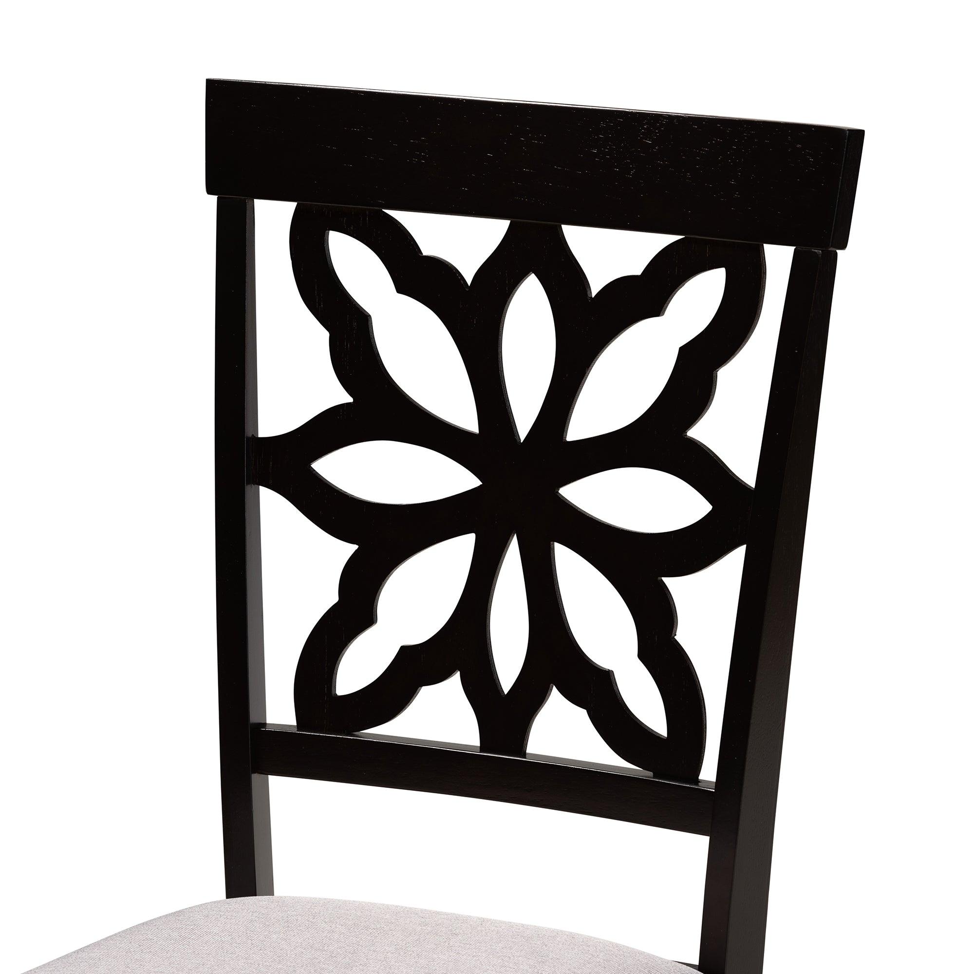 Dallas Modern and Contemporary Fabric Upholstered and Finished Wood 7-Piece Dining Set