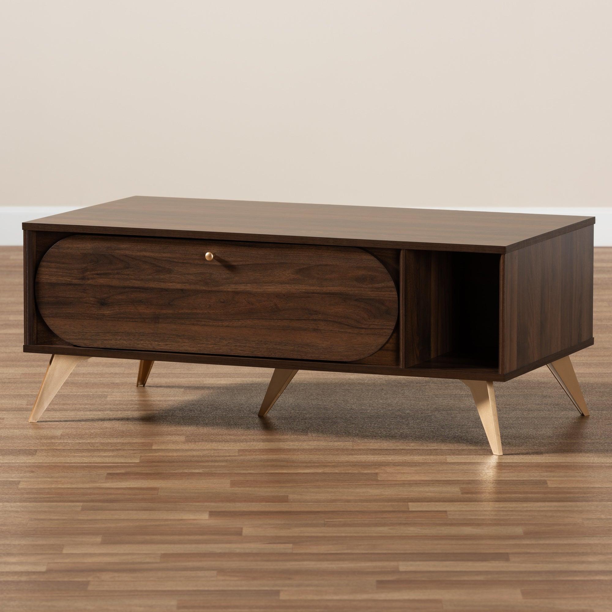 Edel Mid-Century Modern and Finished Wood Coffee Table