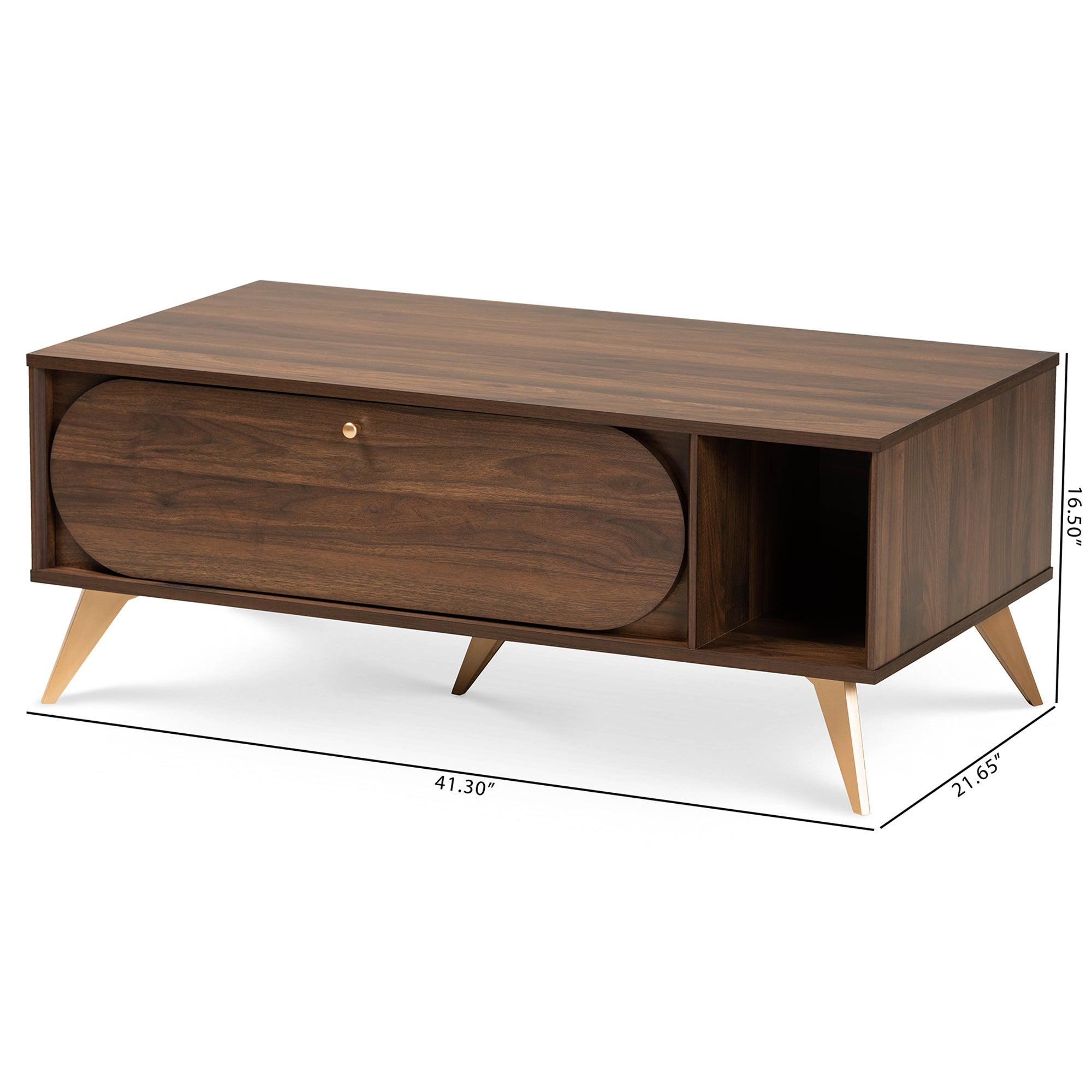 Edel Mid-Century Modern and Finished Wood Coffee Table