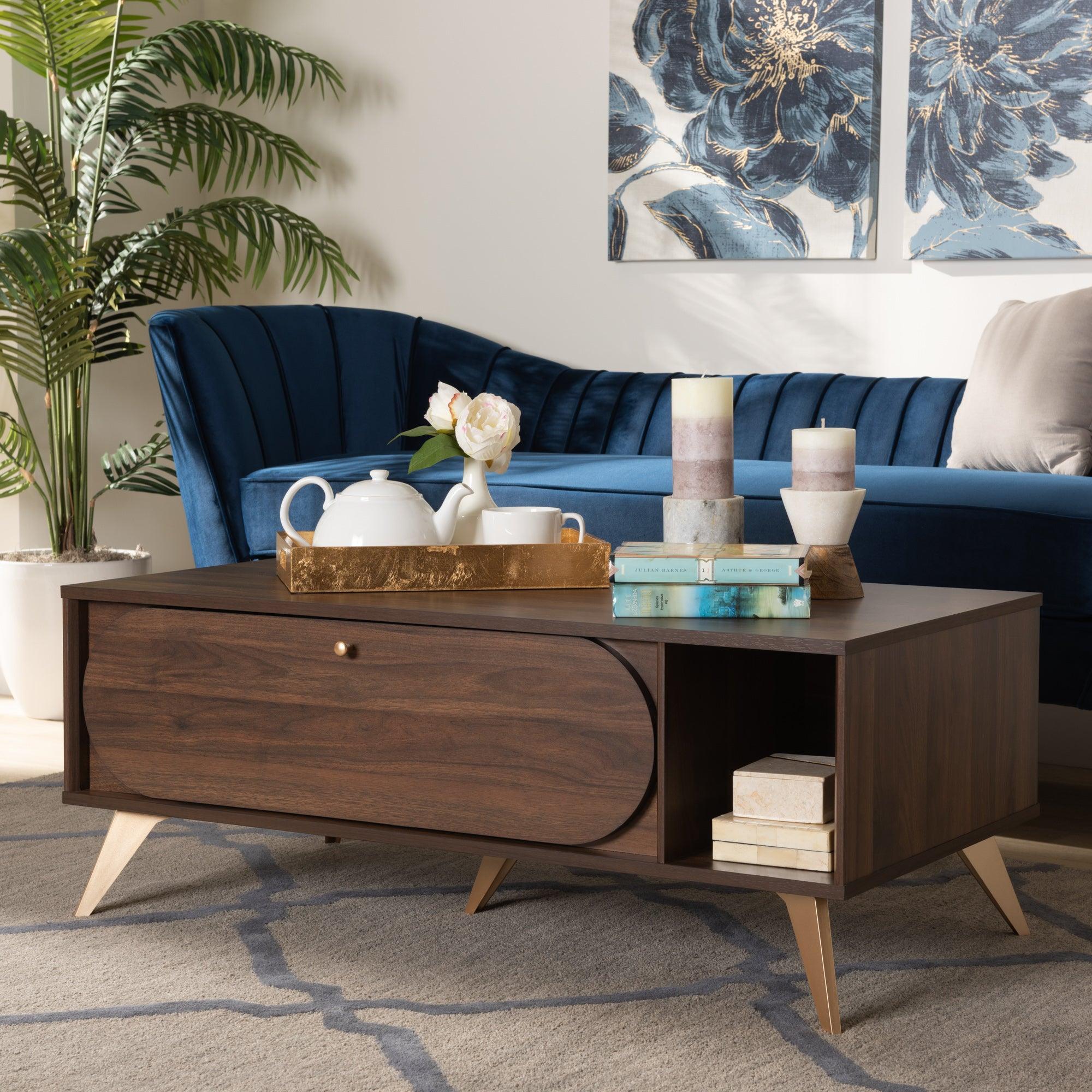 Edel Mid-Century Modern and Finished Wood Coffee Table