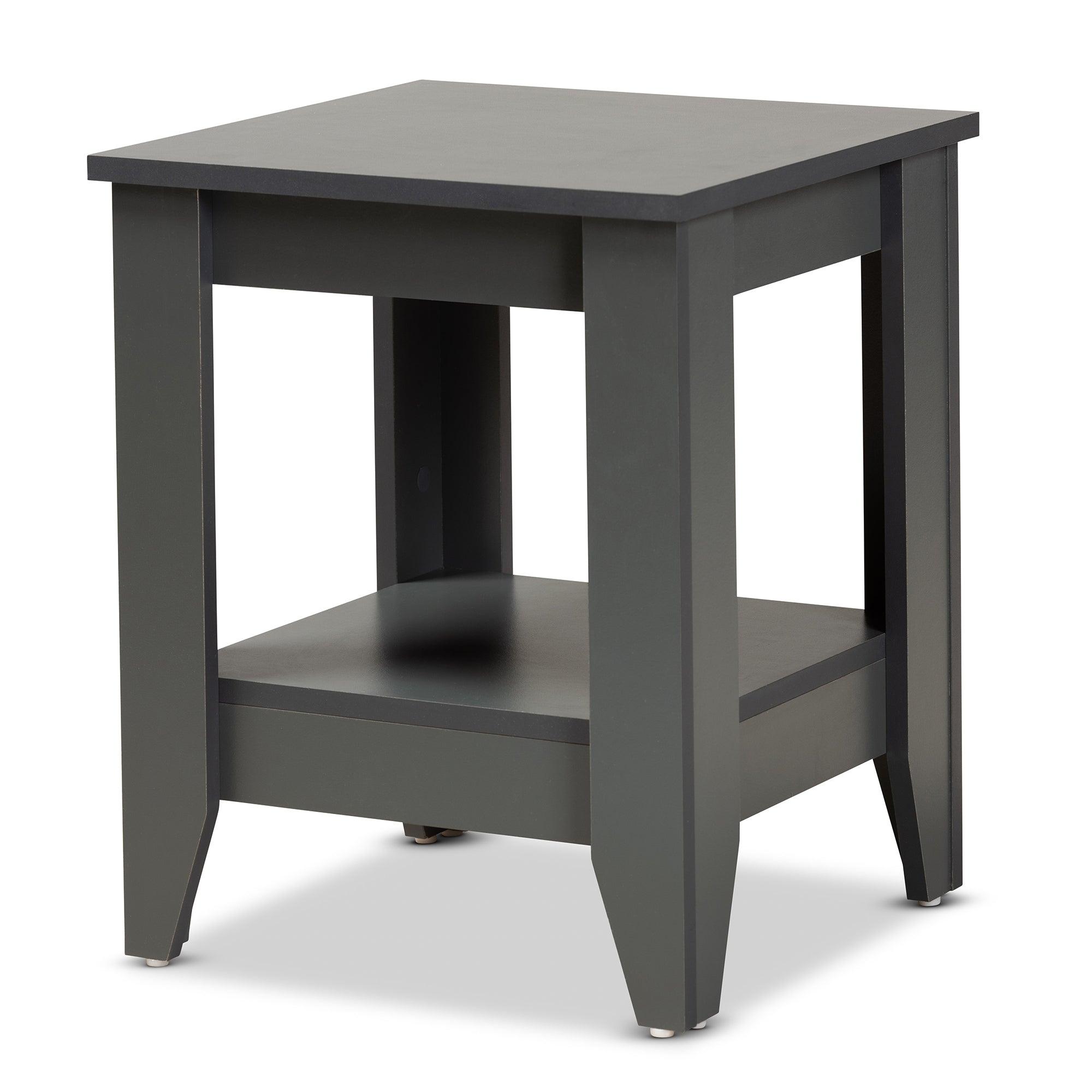 Audra Modern and Contemporary Finished Wood Living Room End Table