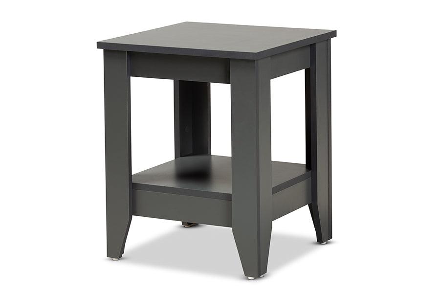 Audra Modern and Contemporary Finished Wood Living Room End Table