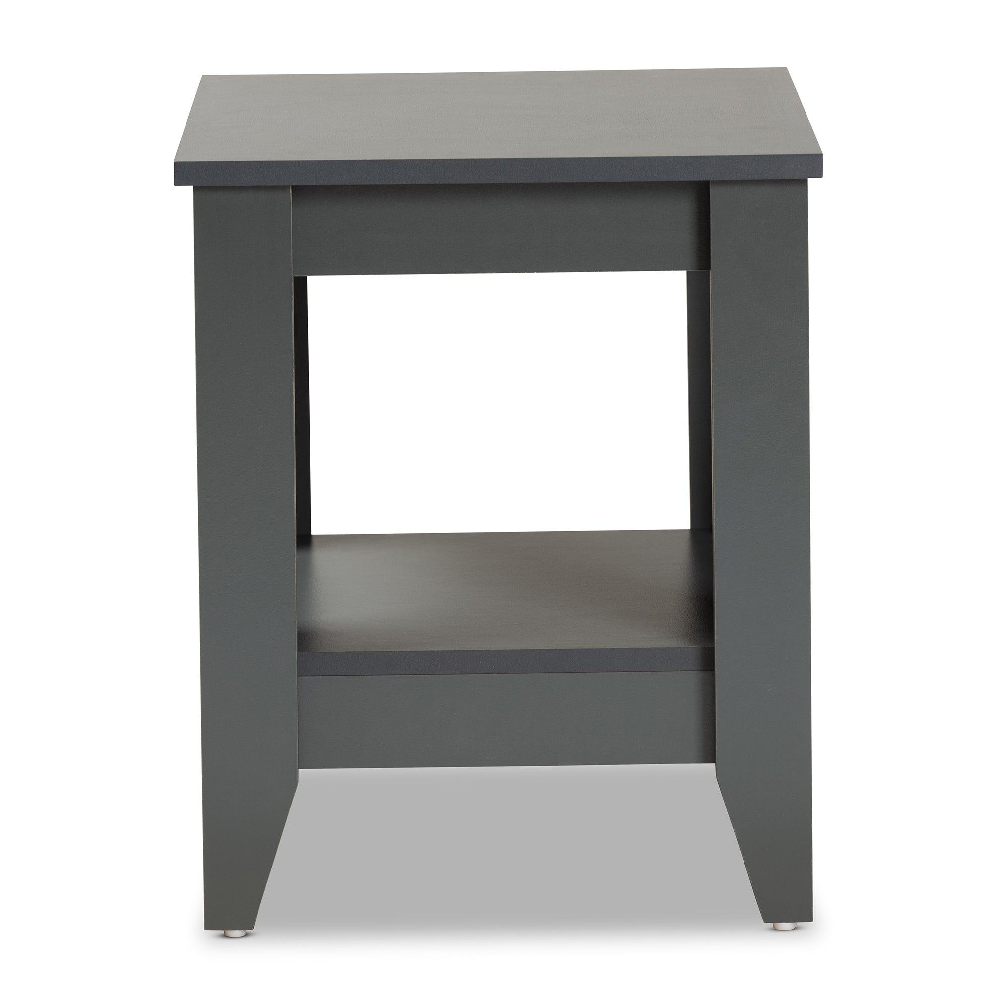 Audra Modern and Contemporary Finished Wood Living Room End Table