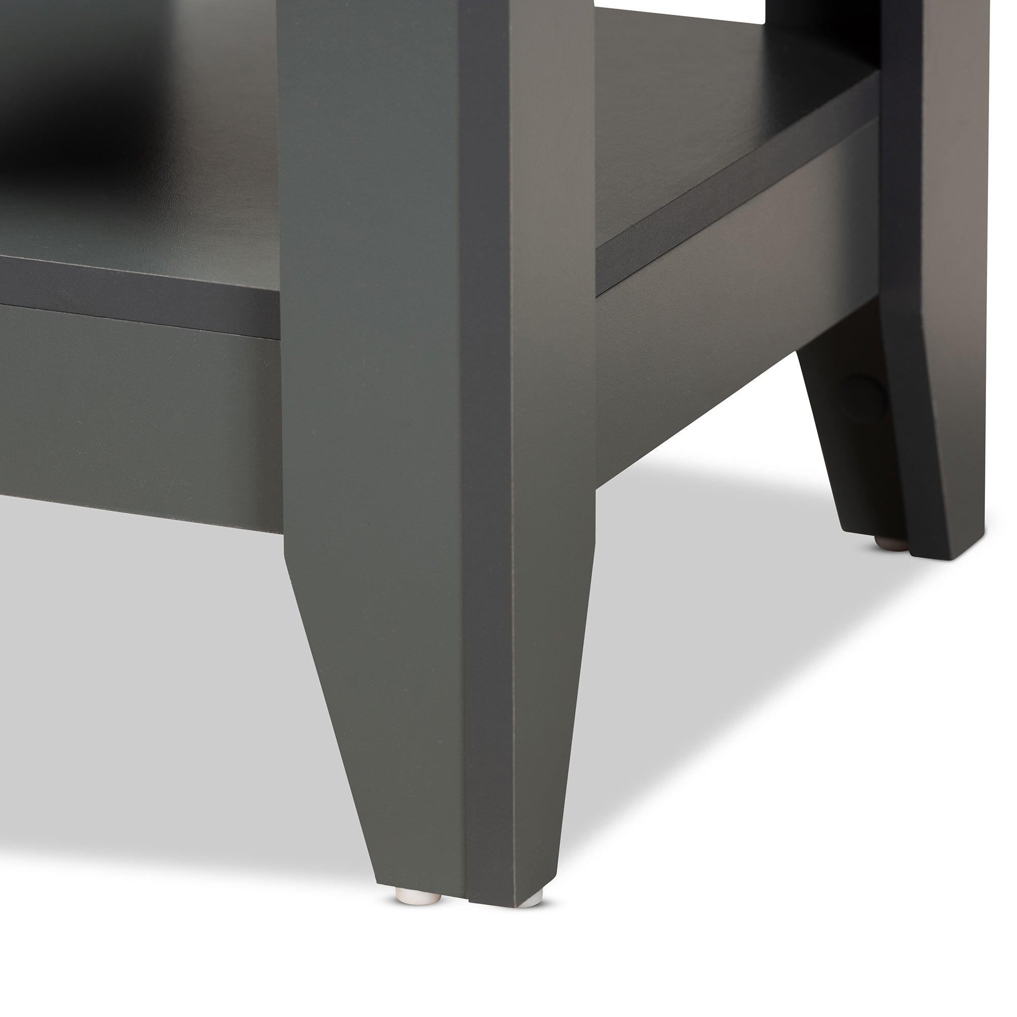 Audra Modern and Contemporary Finished Wood Living Room End Table