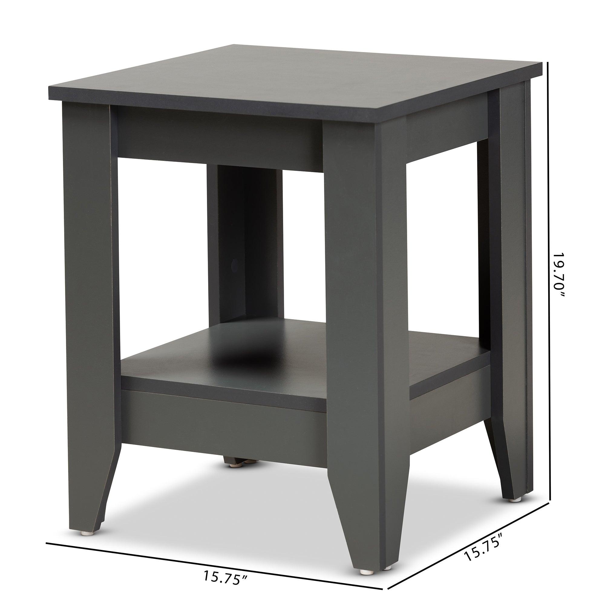 Audra Modern and Contemporary Finished Wood Living Room End Table